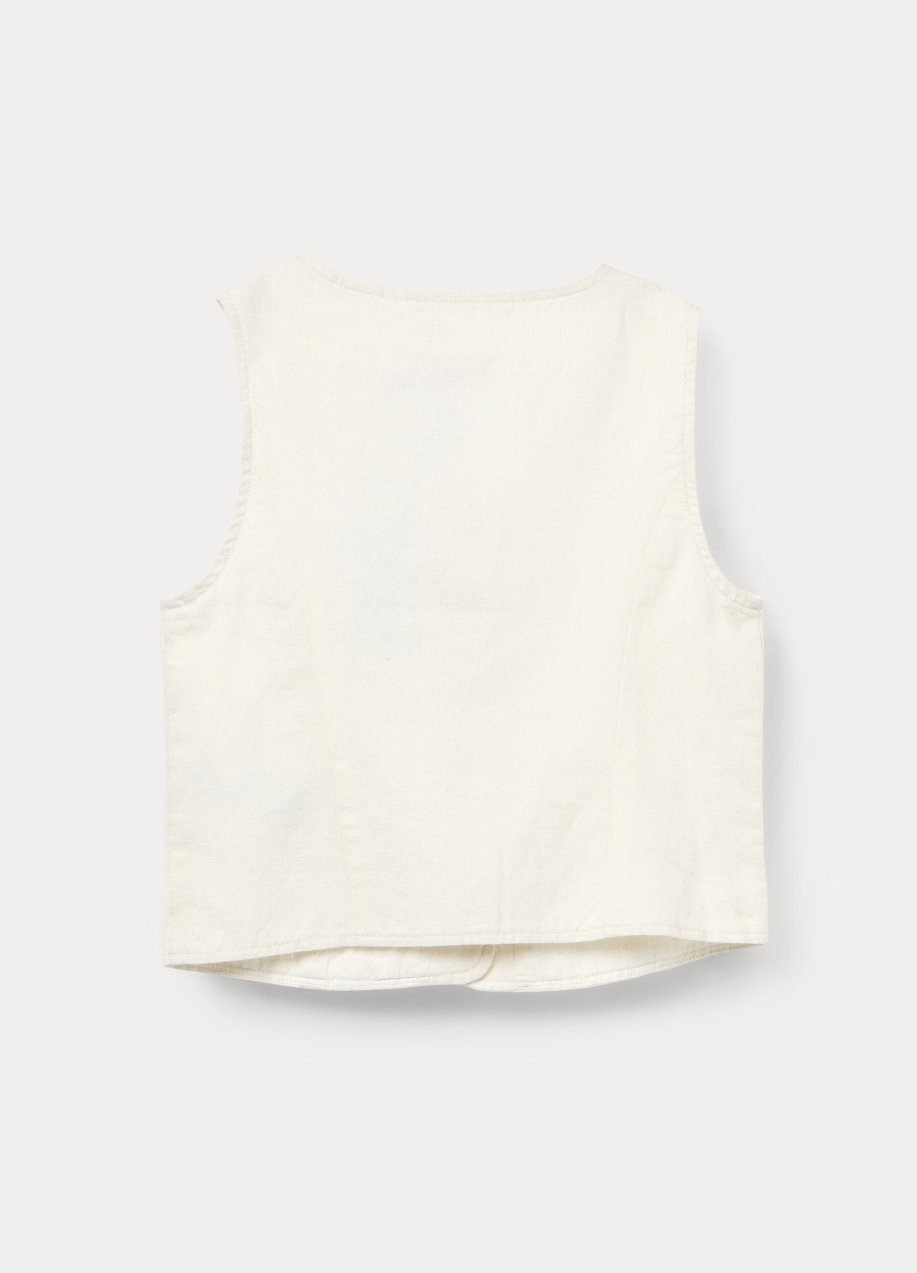 Gilet misto lino ragazza_1
