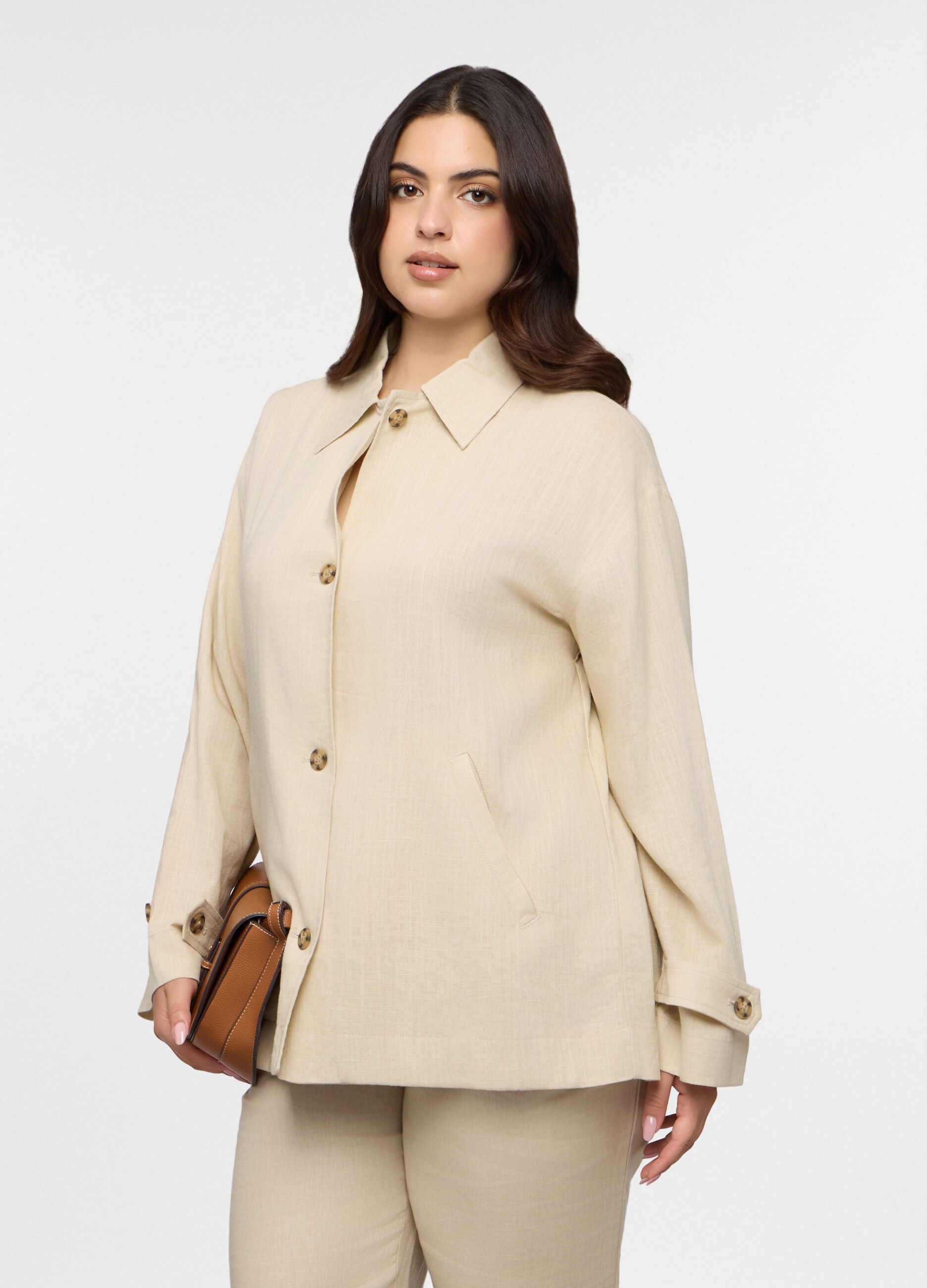 Giacca Fit Over misto lino donna curvy_0