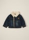 Giacca denim blu con interno in pelliccia_1
