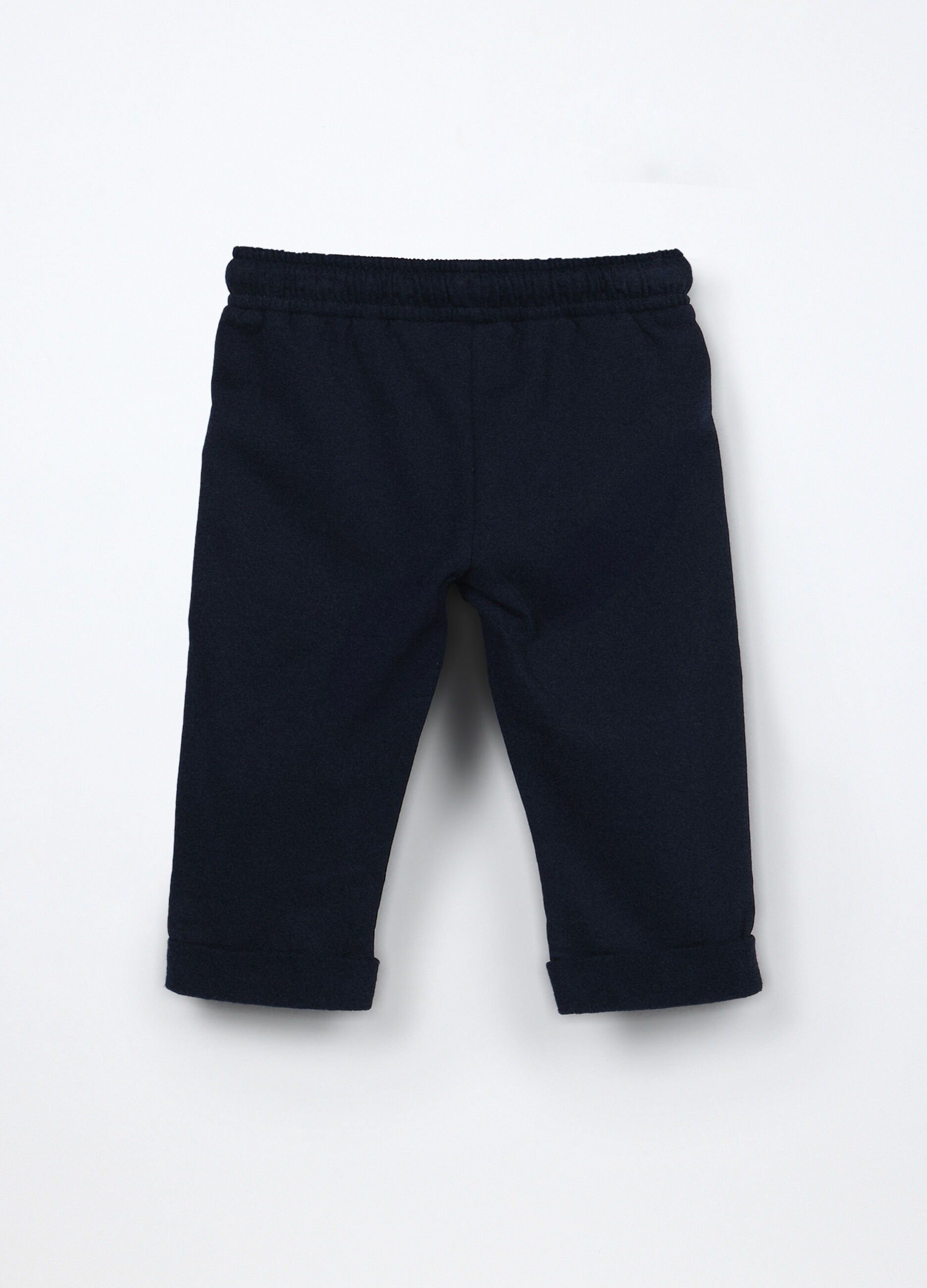 Jogger in puro cotone fleece neonato_1