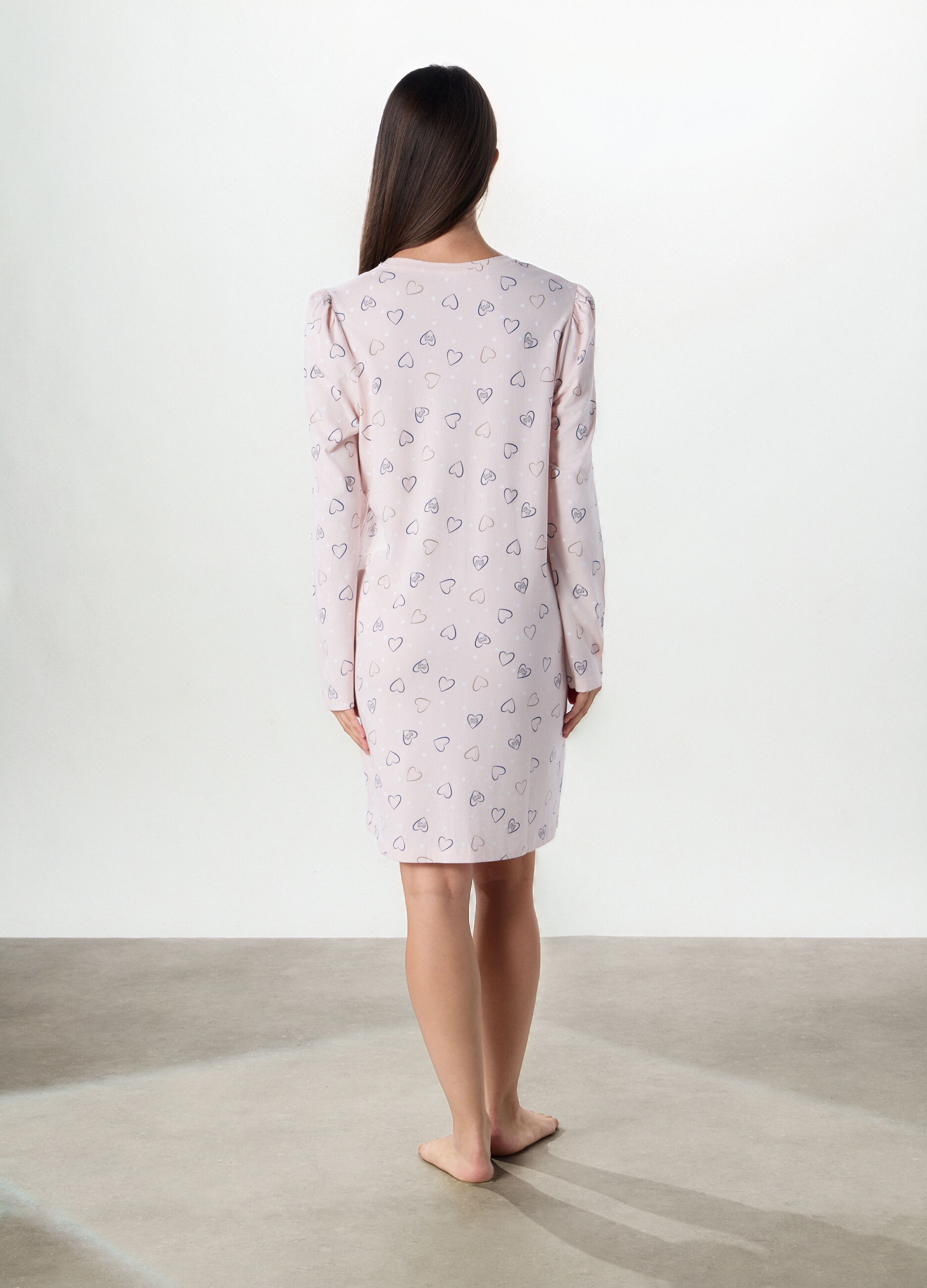 Camicia da notte in puro cotone donna_1