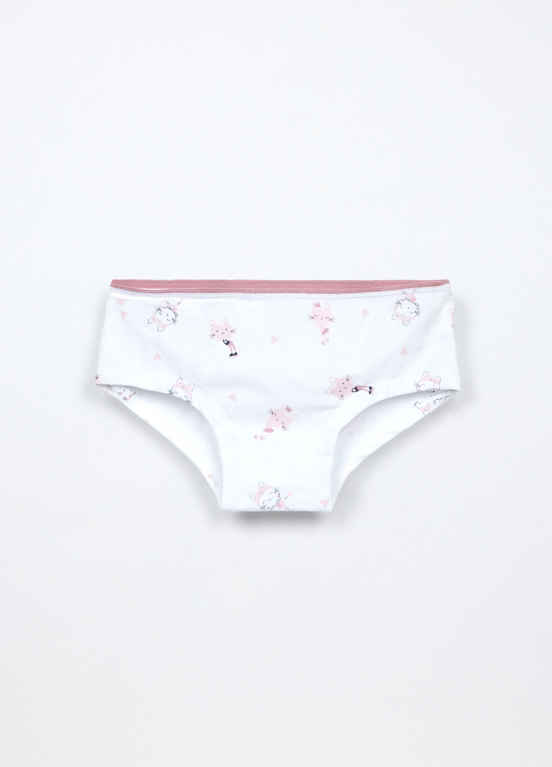 Pack 5 culotte in jersey di puro cotone bambina_1