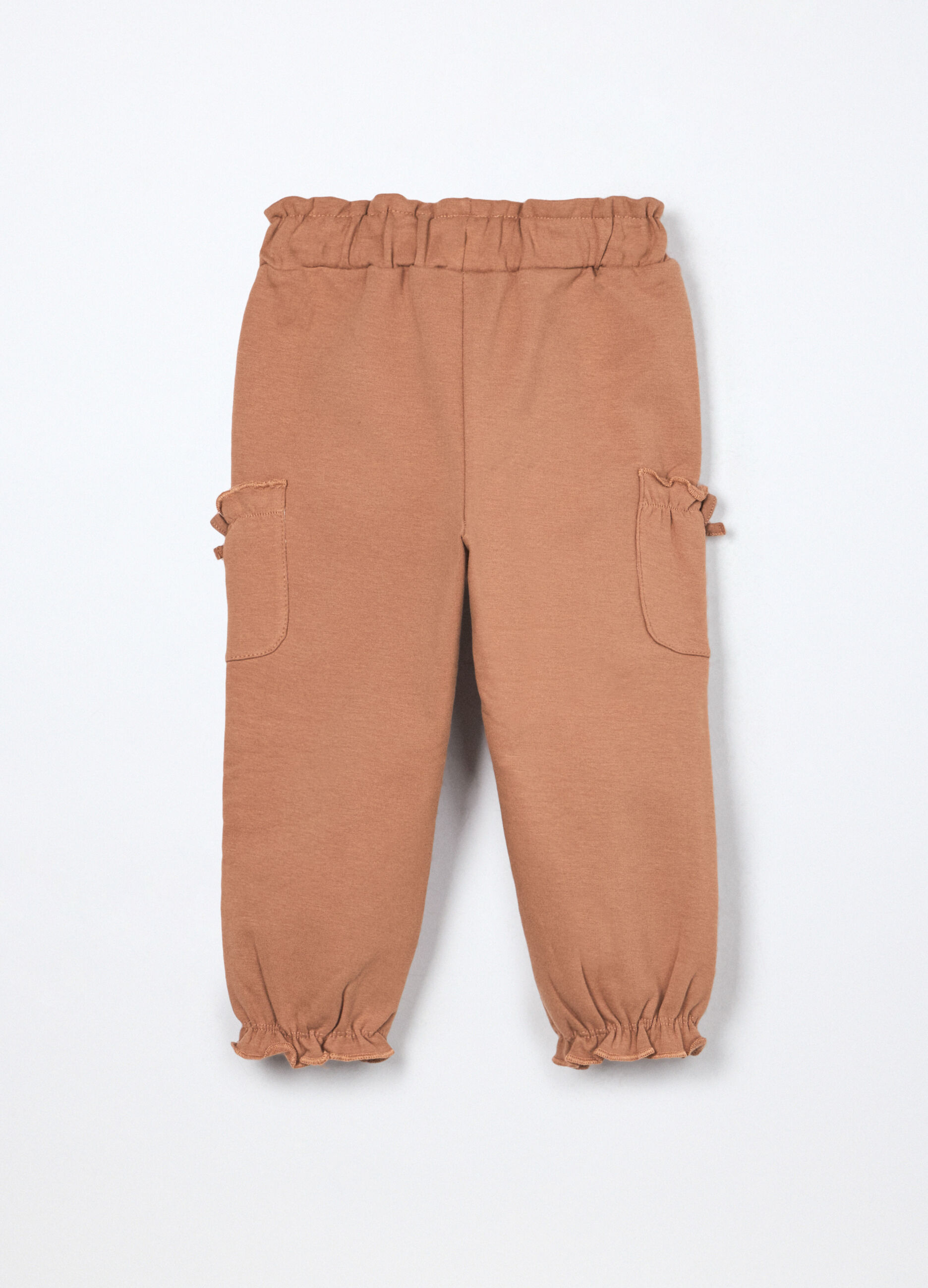 Joggers in french terry di cotone stretch neonata_1