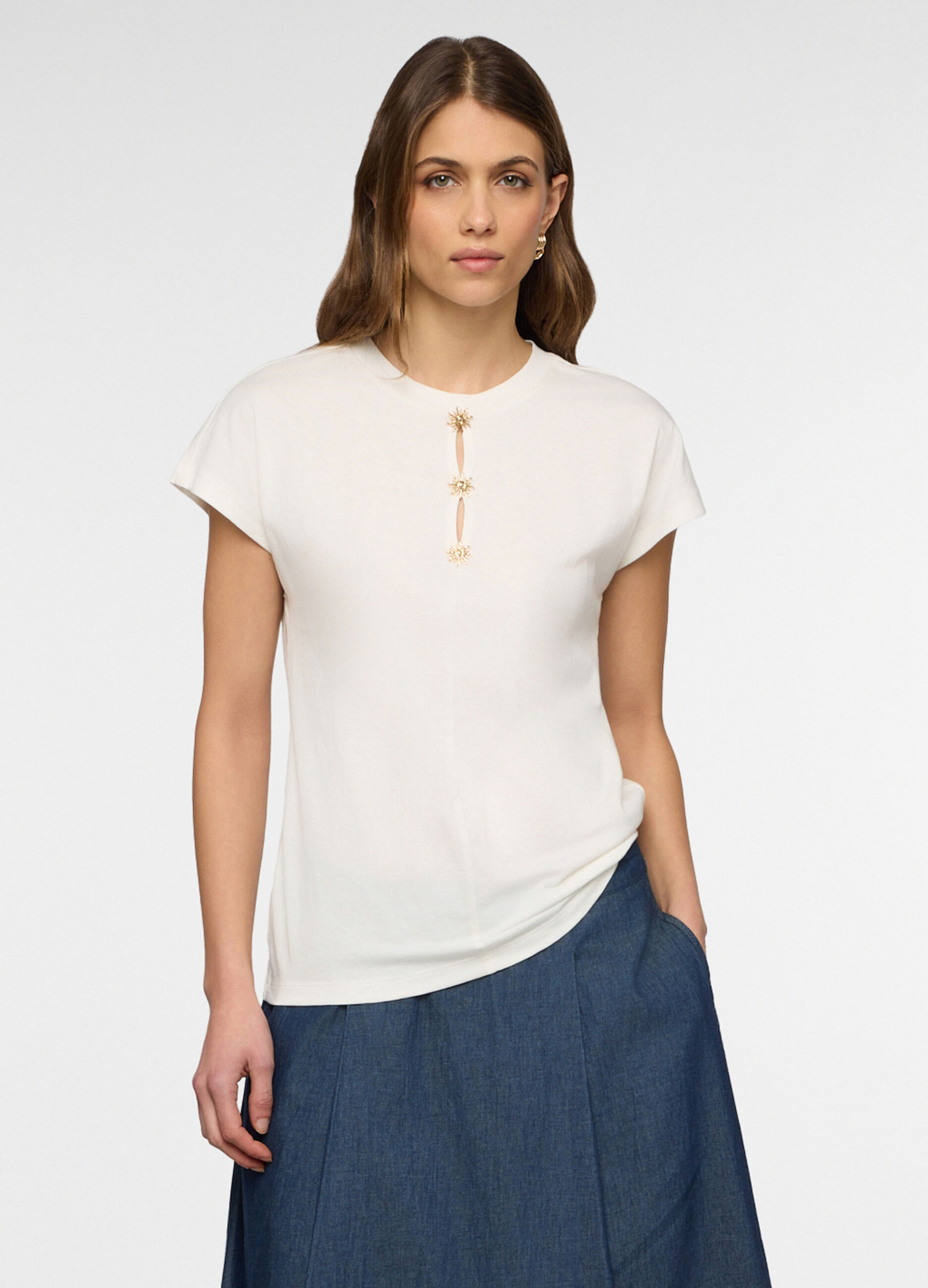 T-shirt girocollo donna_0