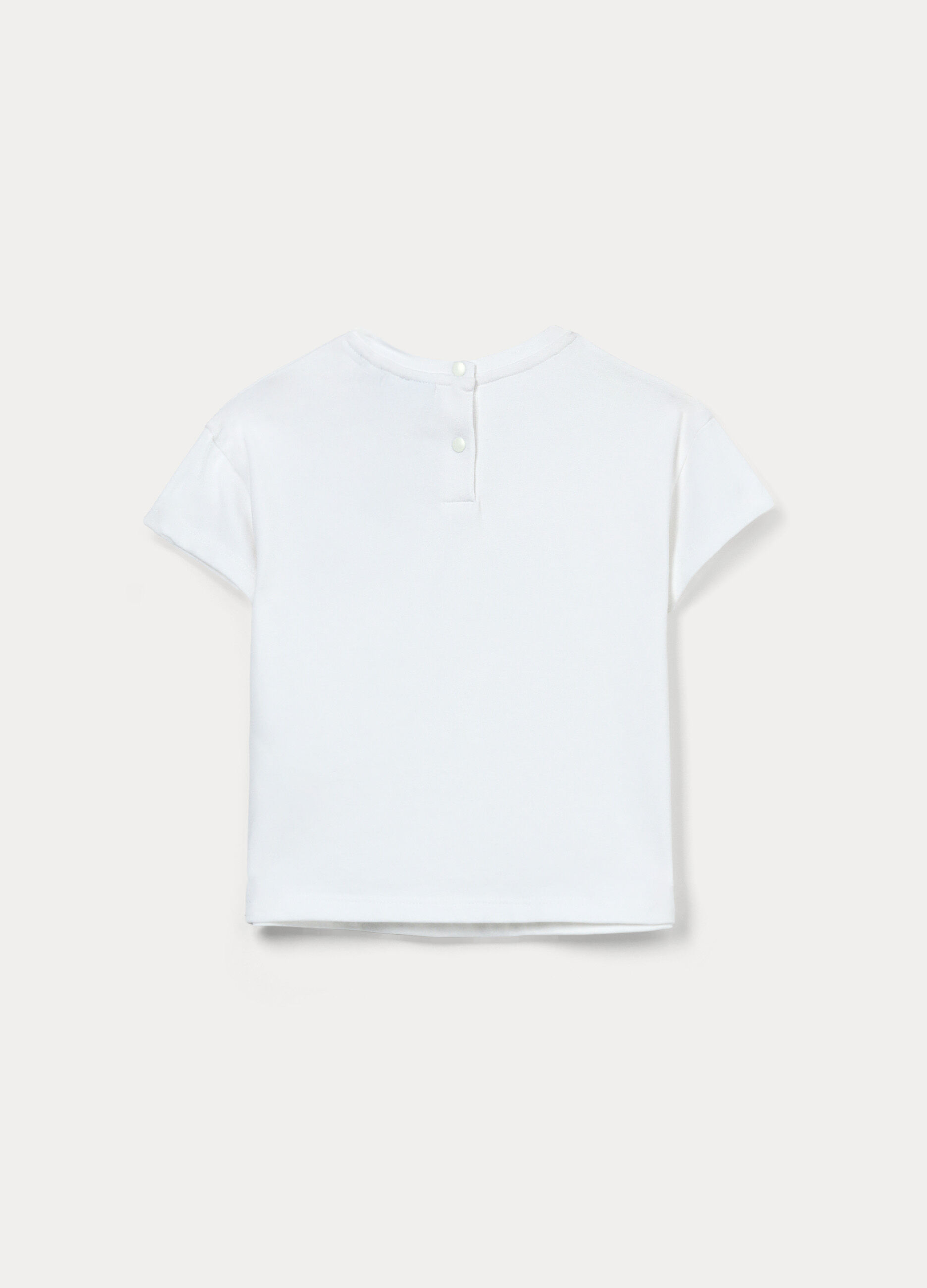 T-shirt in jersey di cotone stretch bimba_1