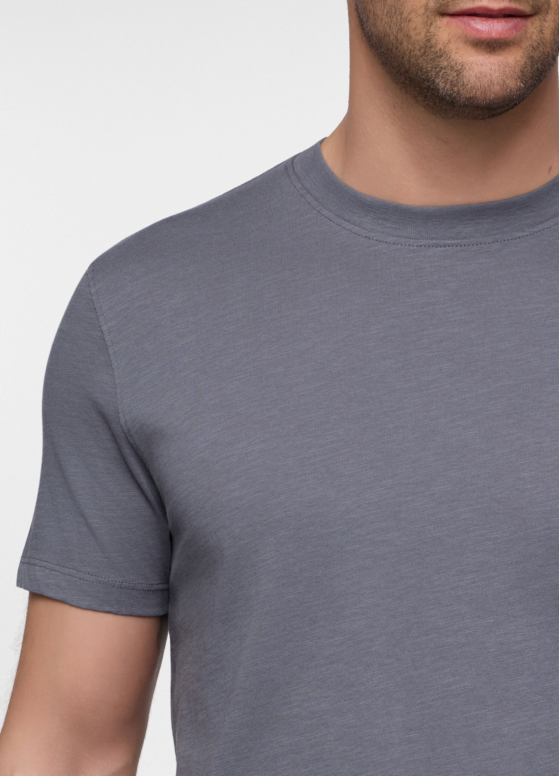 T-shirt in cotone fiammato uomo