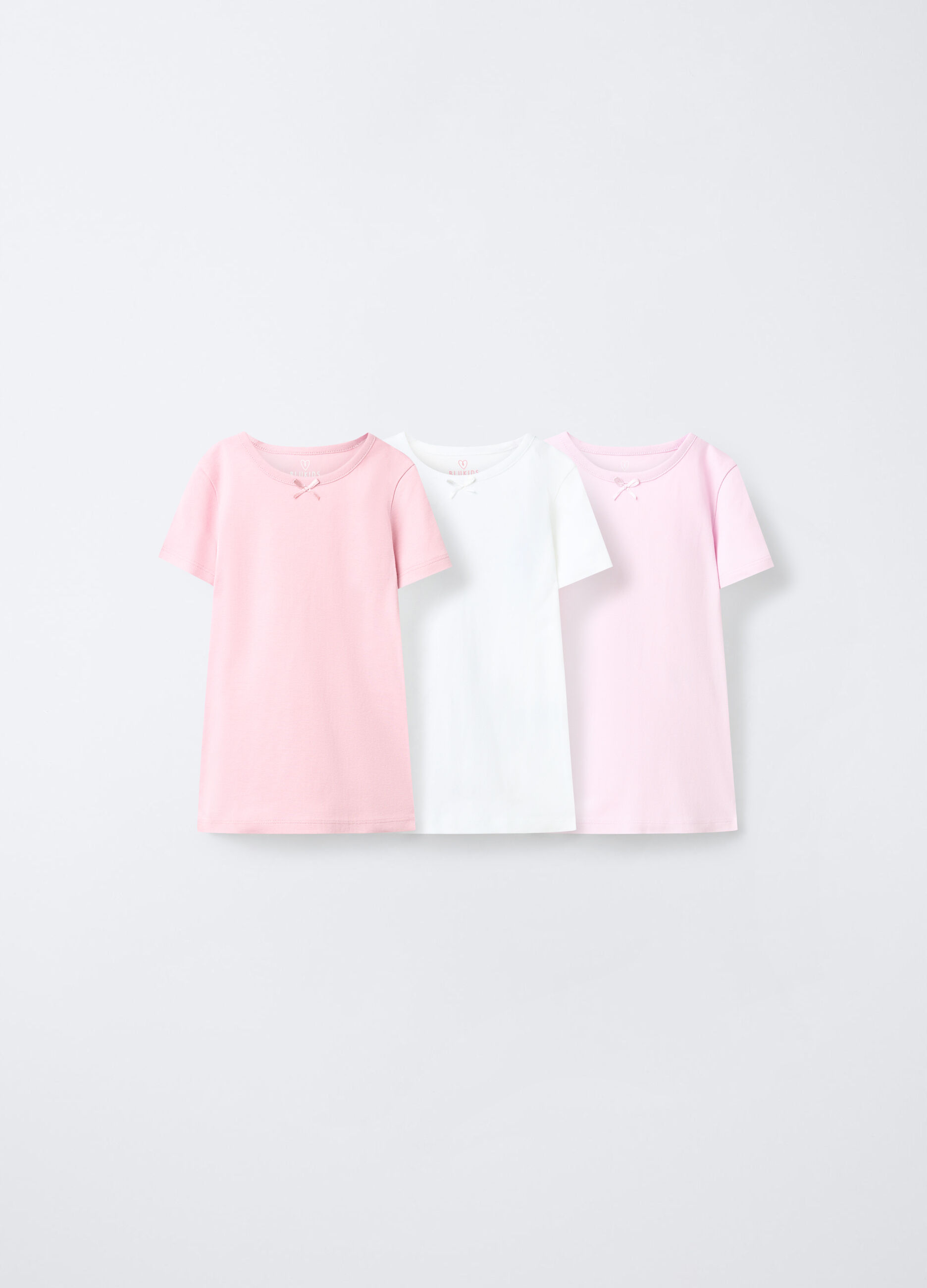 Pack 3 t-shirt intime in costina di puro cotone bambina_0