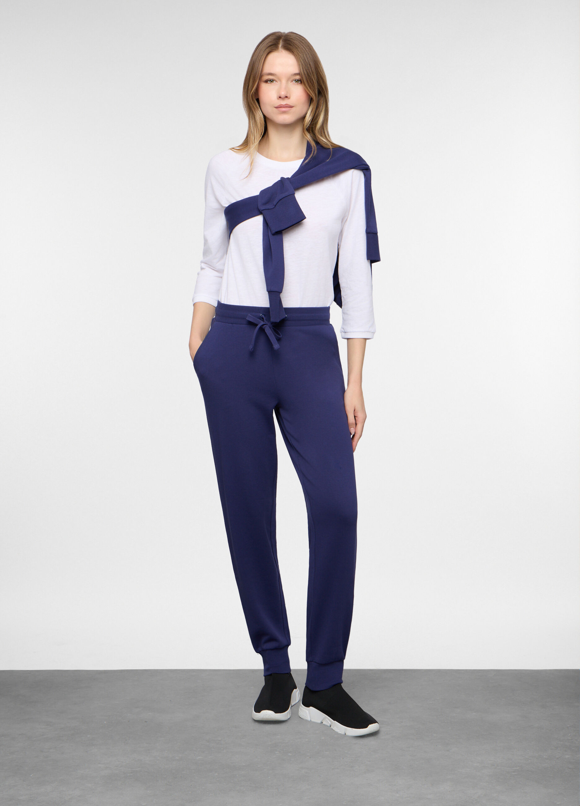 Jogger in french terry stretch donna_0