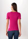 T-shirt in costina di cotone stretch donna_1