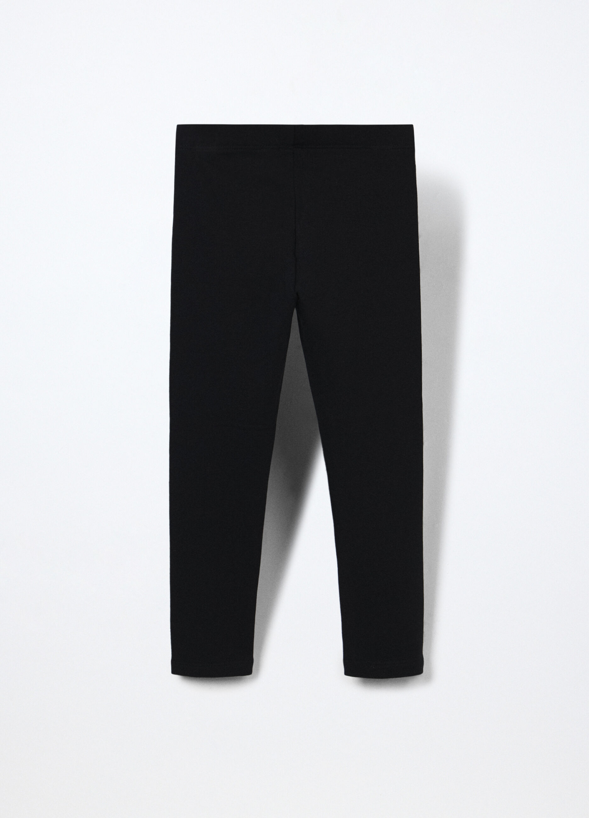 Leggings in french terry di cotone stretch bambina_1
