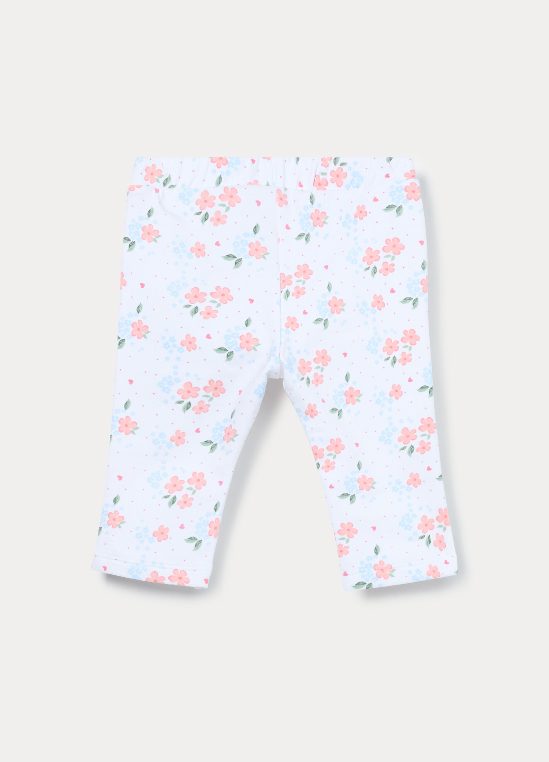 Jeggings in french terry di cotone stretch neonata_1