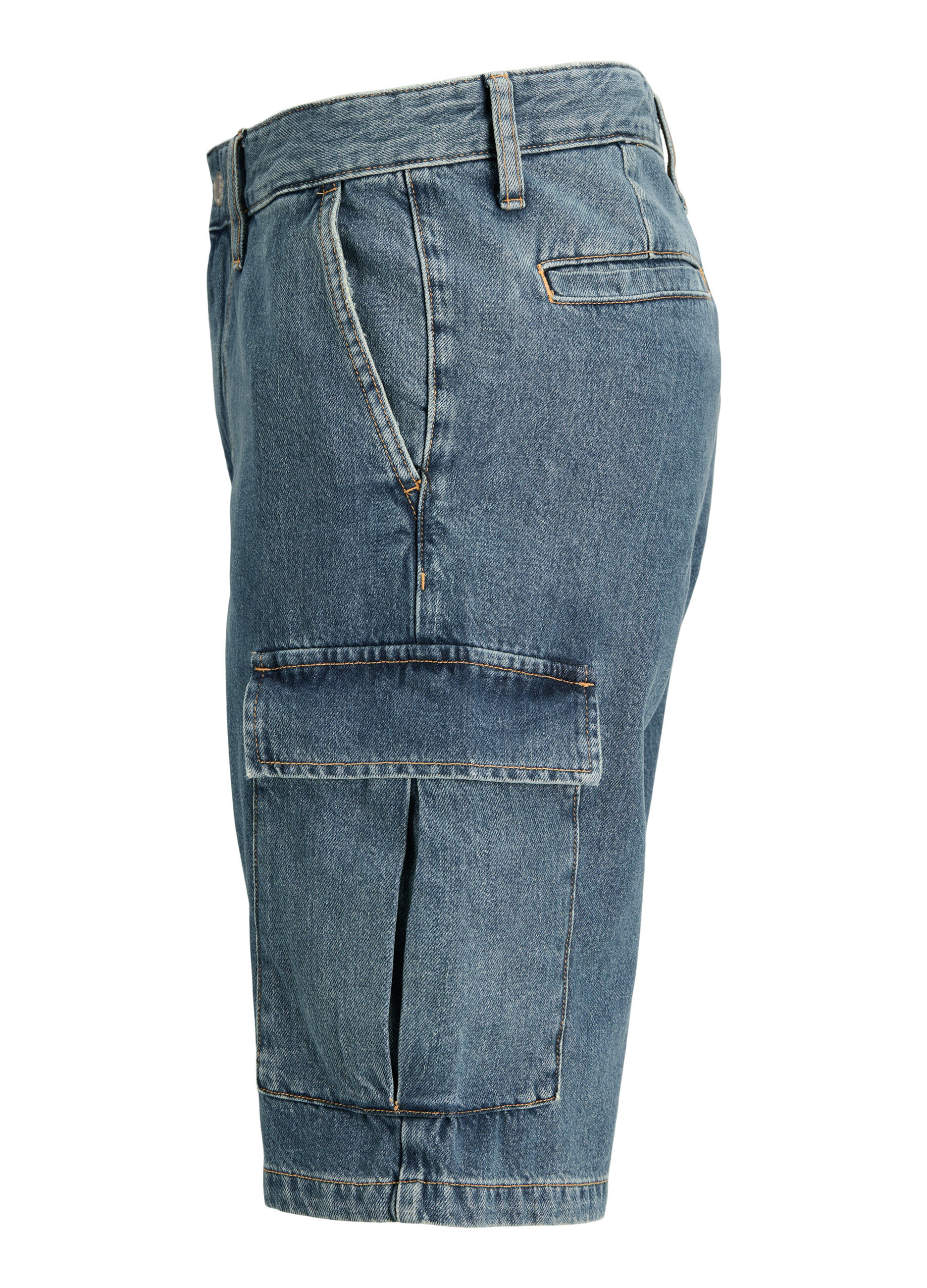 Bermuda cargo in denim uomo_1