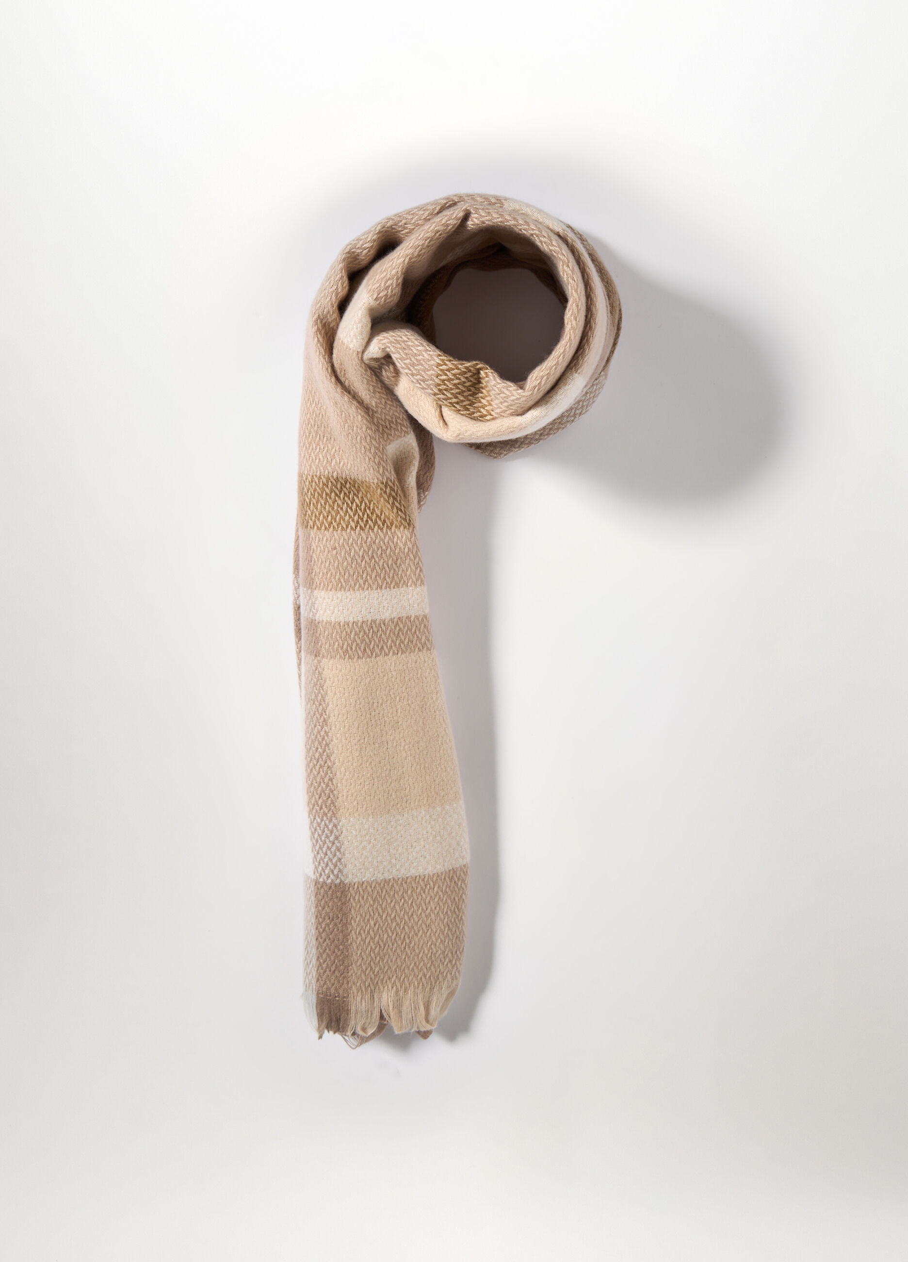 Sciarpa jacquard a quadri donna_1