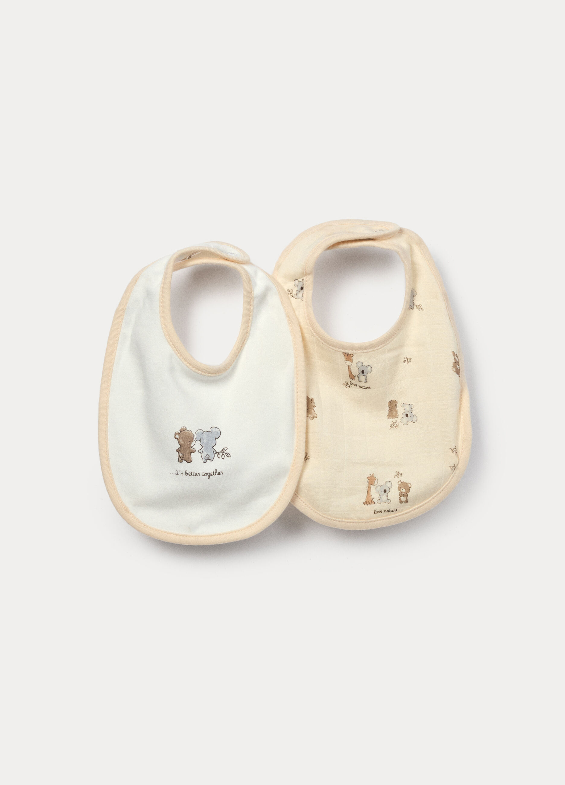 Pack 2 bavaglini in viscosa di bamboo misto cotone _0