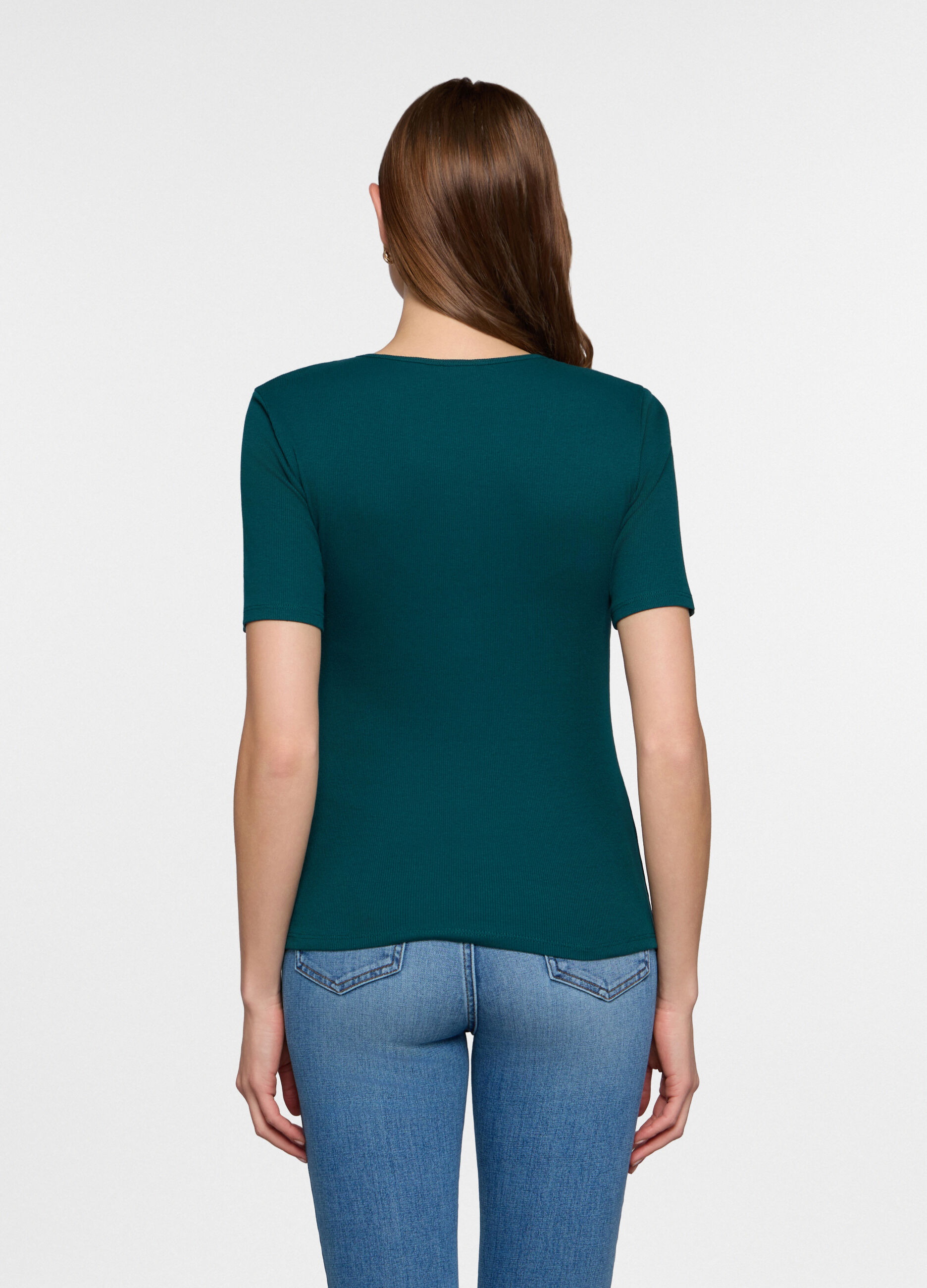 T-shirt girocollo fitted donna _1
