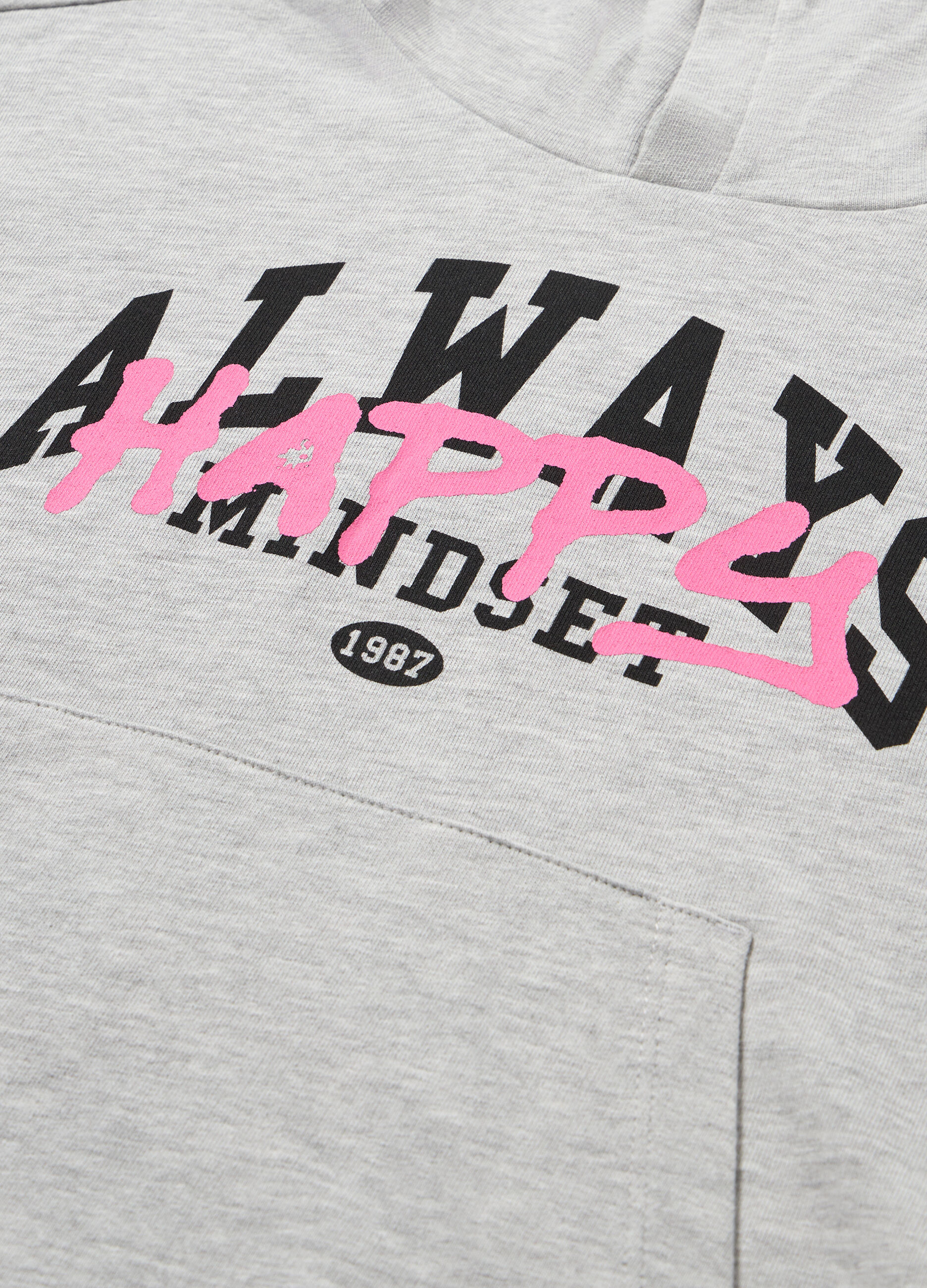 Felpa con cappuccio in puro cotone ragazza_1