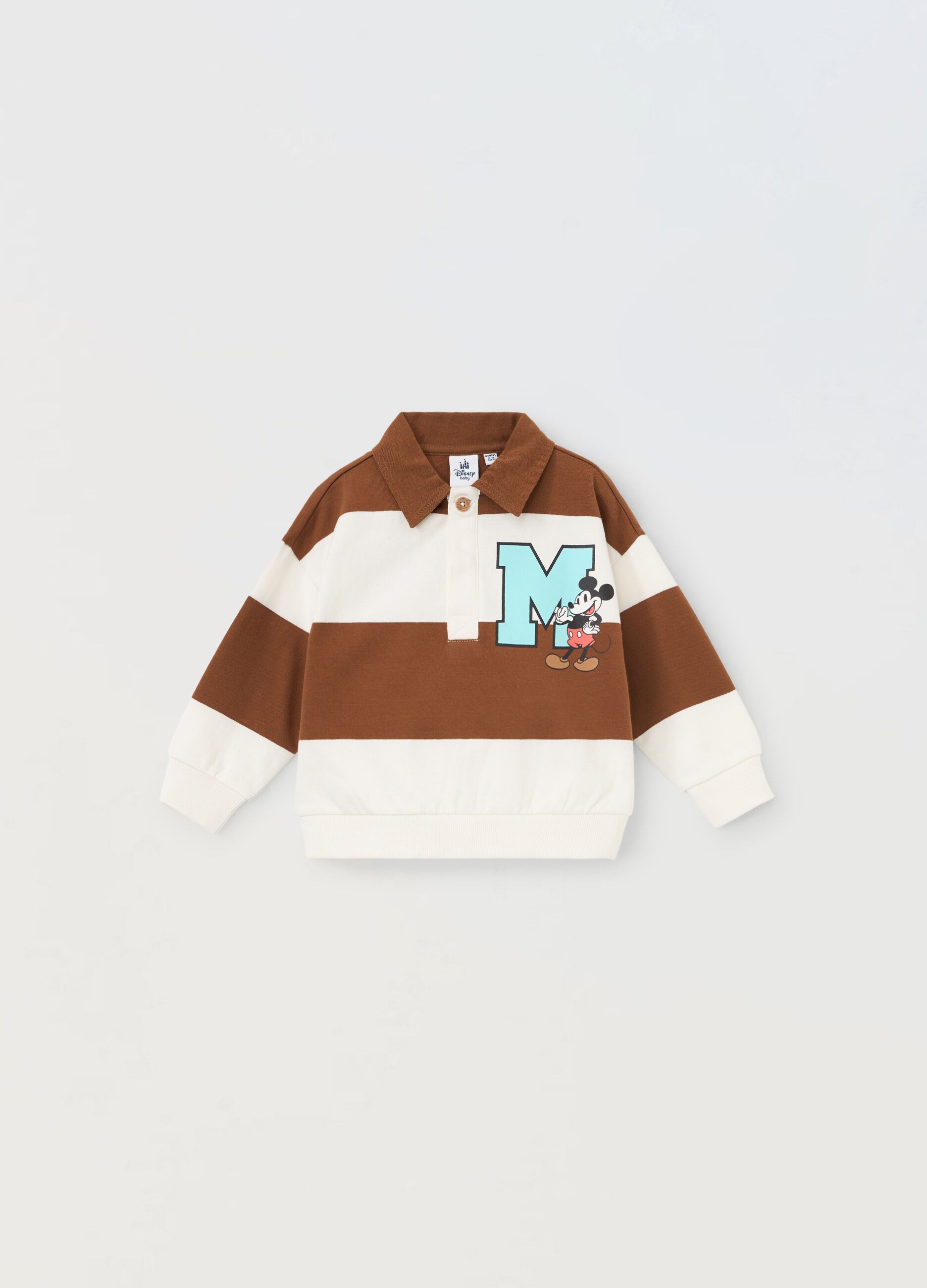 Felpa in puro cotone a righe neonato_0