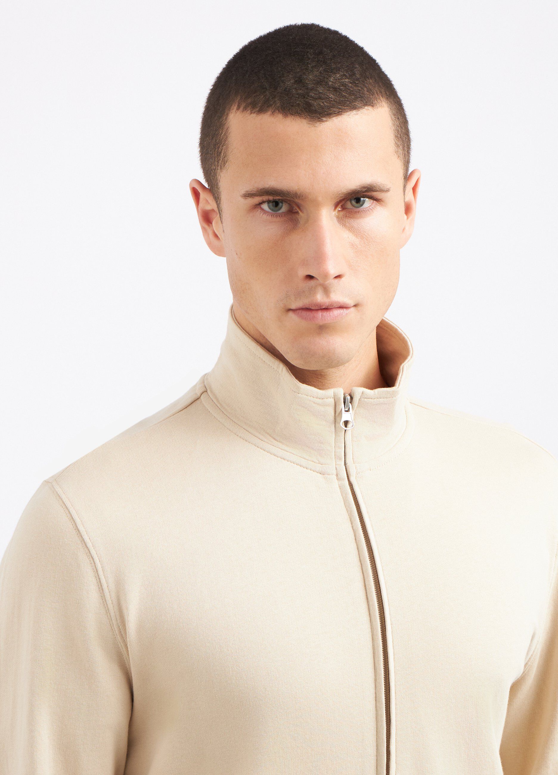 Felpa full zip in cotone uomo_2