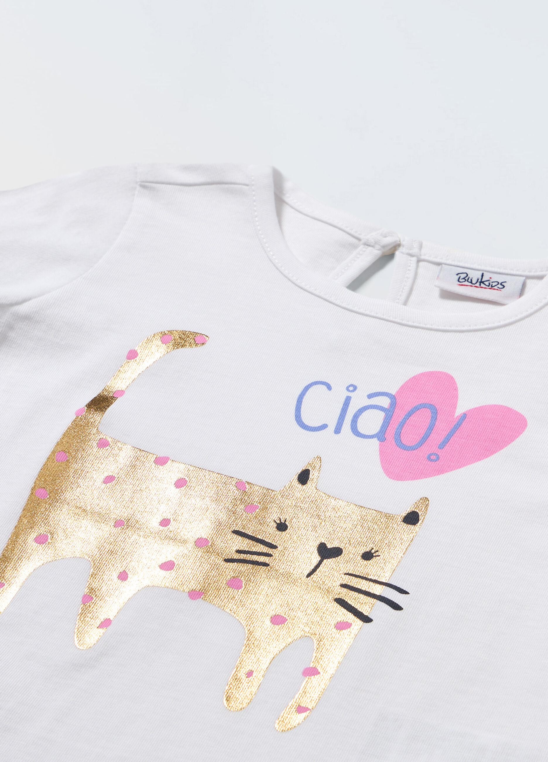 T-shirt a maniche lunghe in puro cotone neonata_1