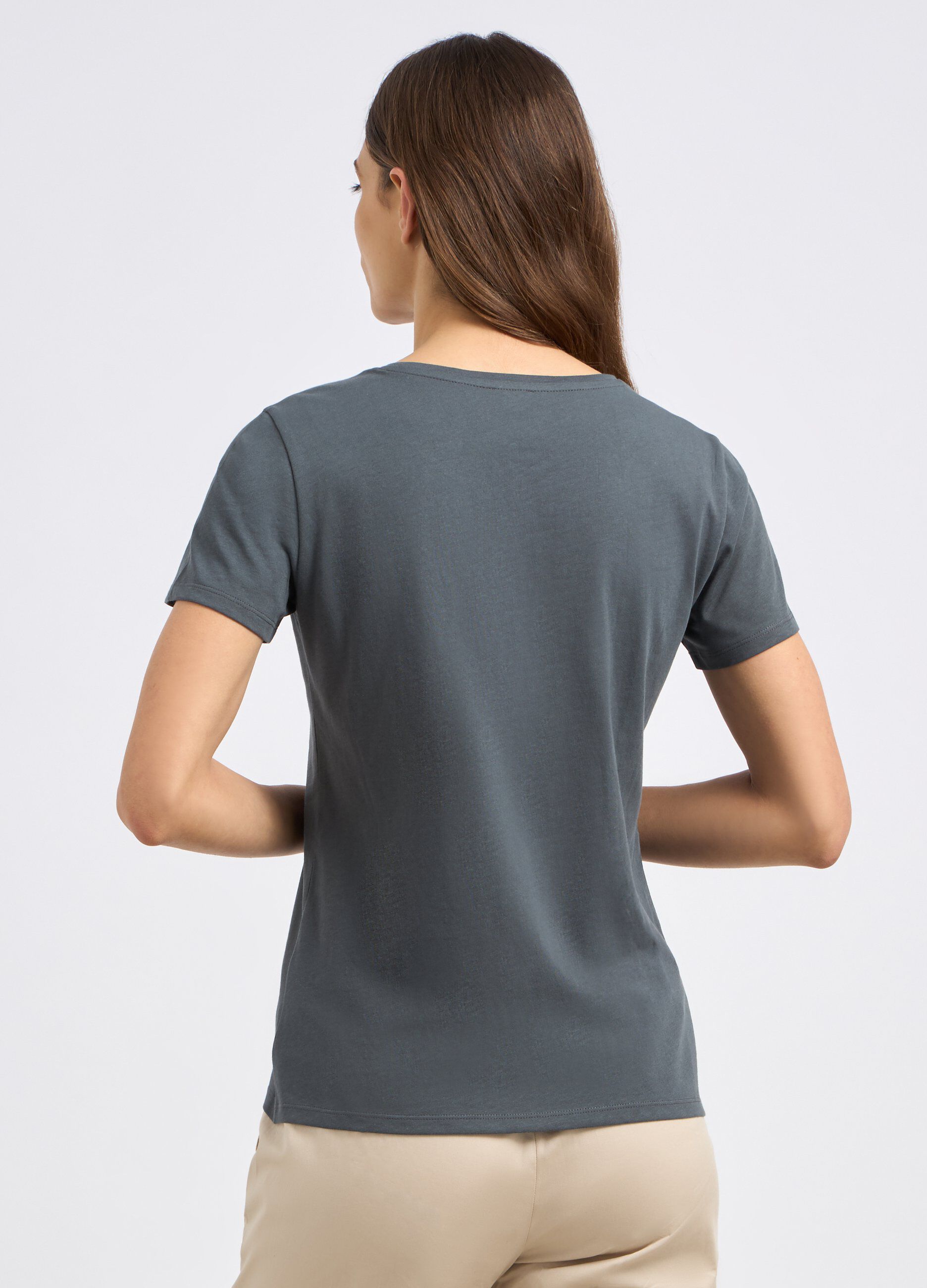 T-shirt in puro cotone con stampa donna_1
