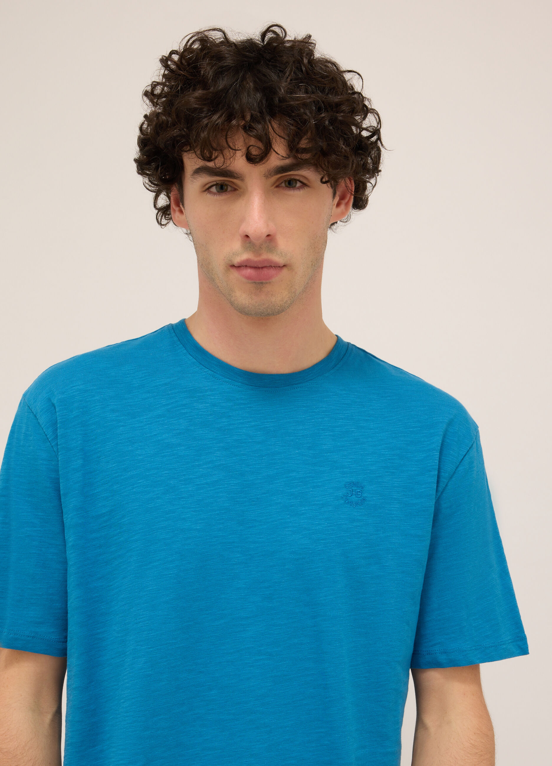 T-shirt girocollo in puro cotone uomo_2