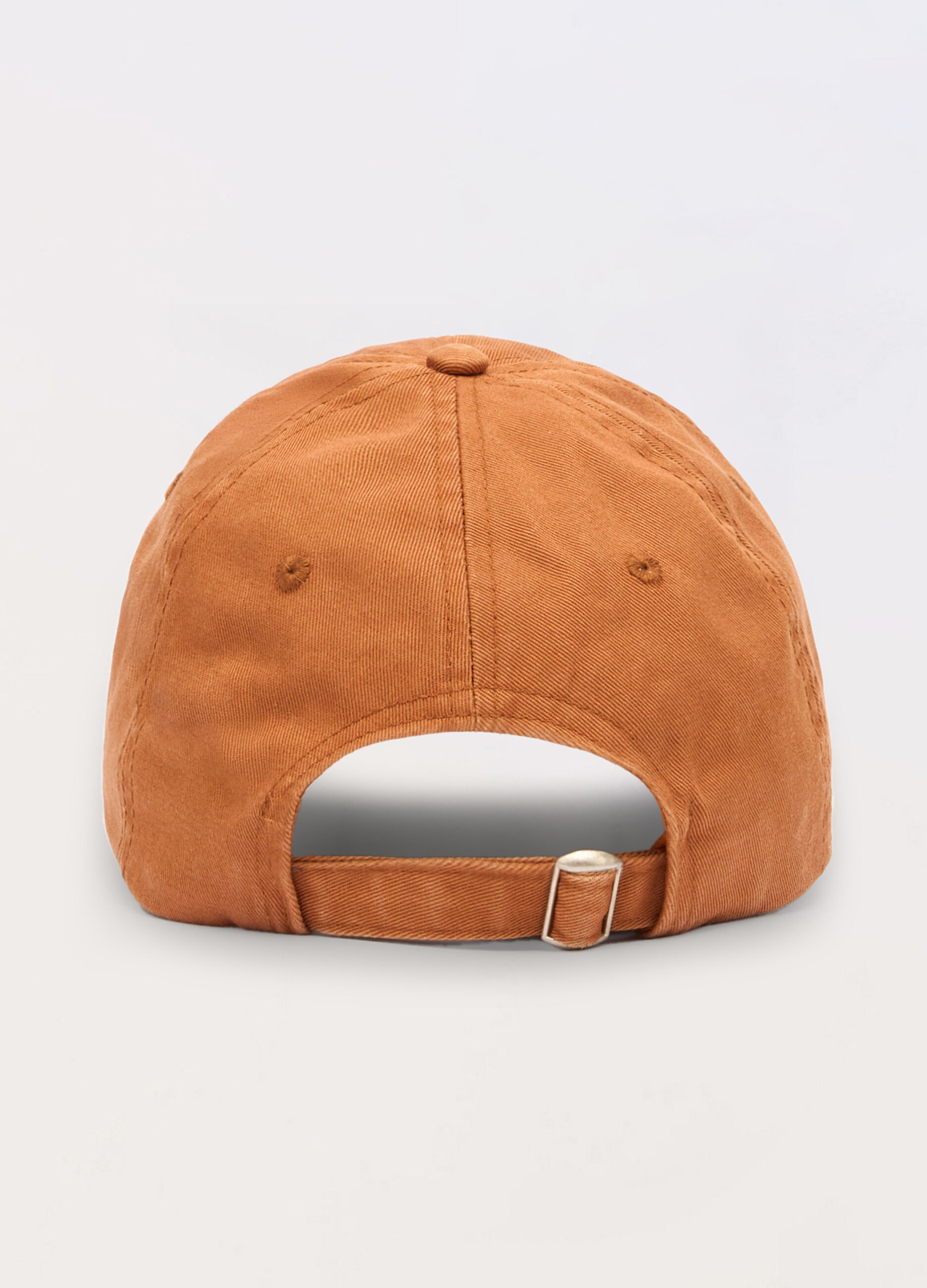 Cappello baseball con logo in denim di cotone uomo_1