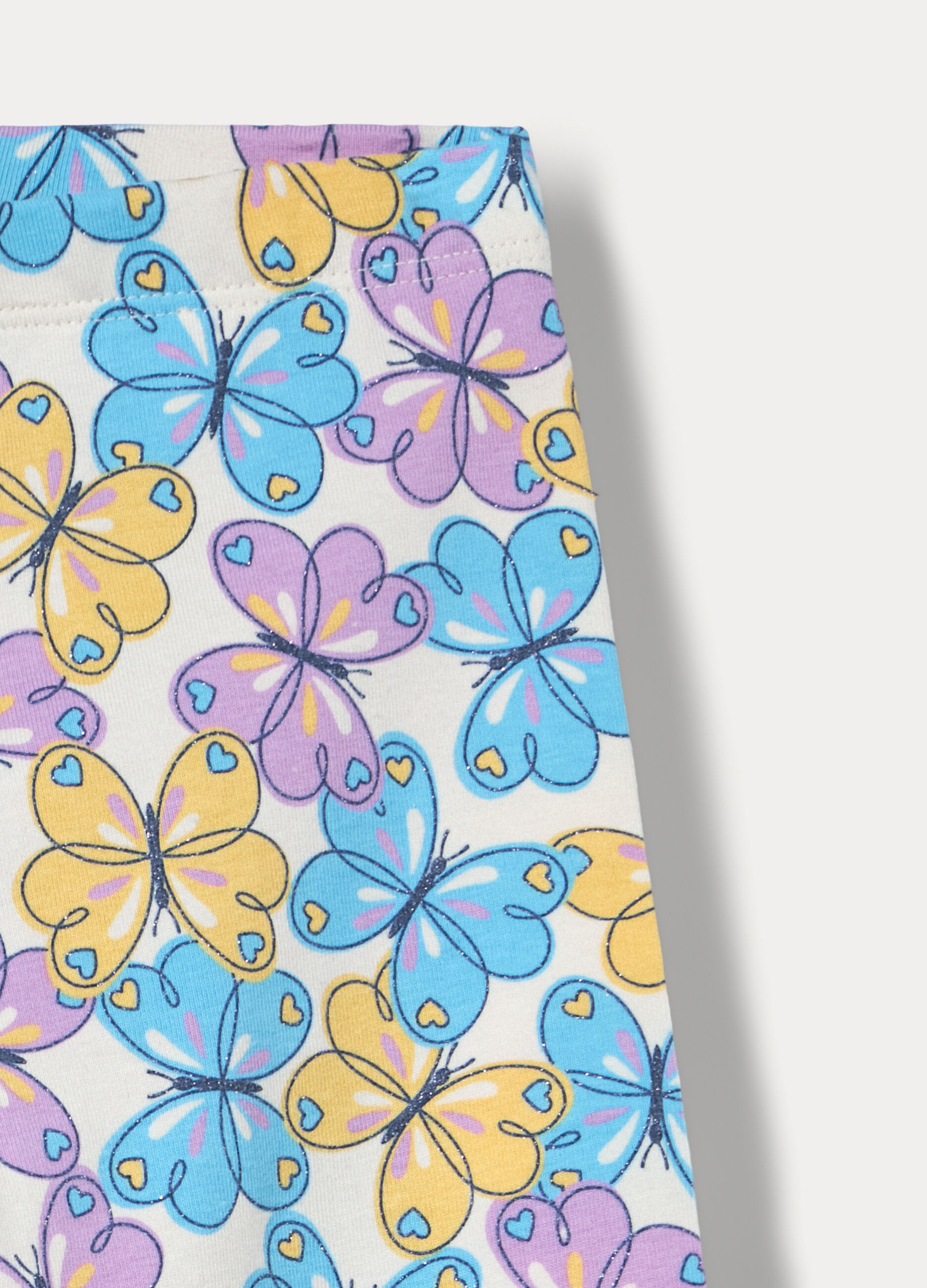 Leggings capri in jersey di cotone stretch bambina_2