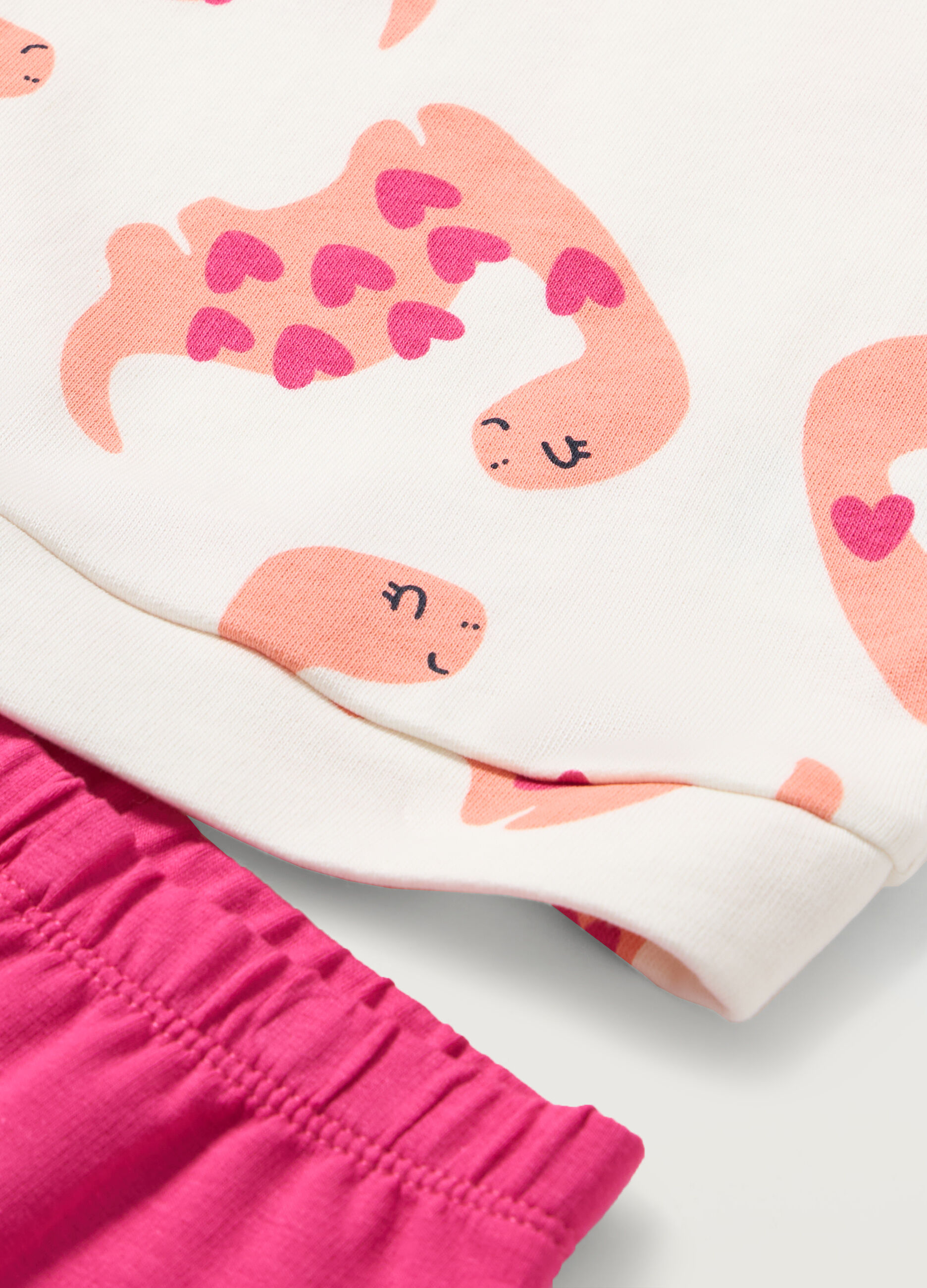 Jogging set in french terry di puro cotone neonata_1