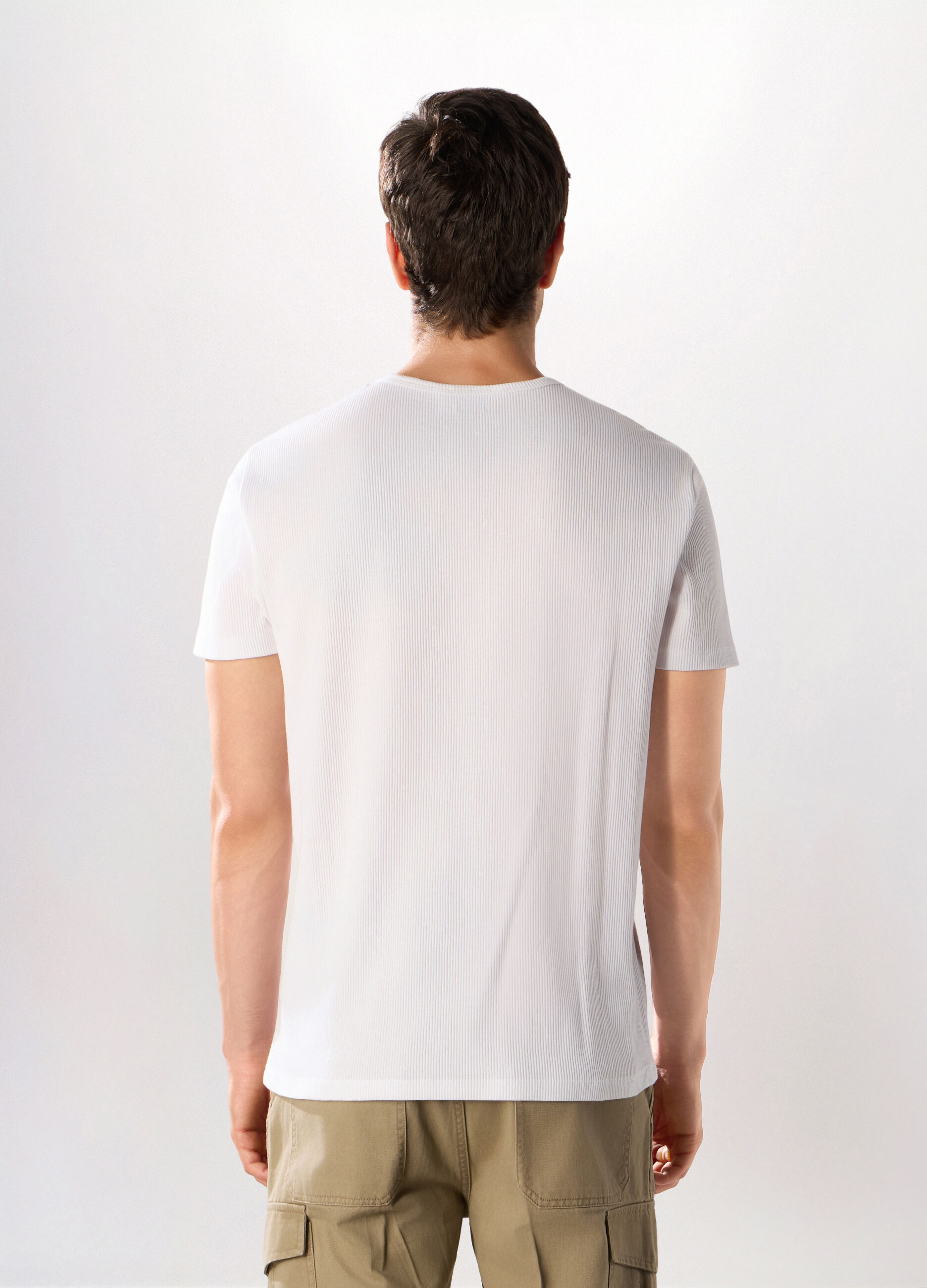 T-shirt in maglia a coste uomo_1