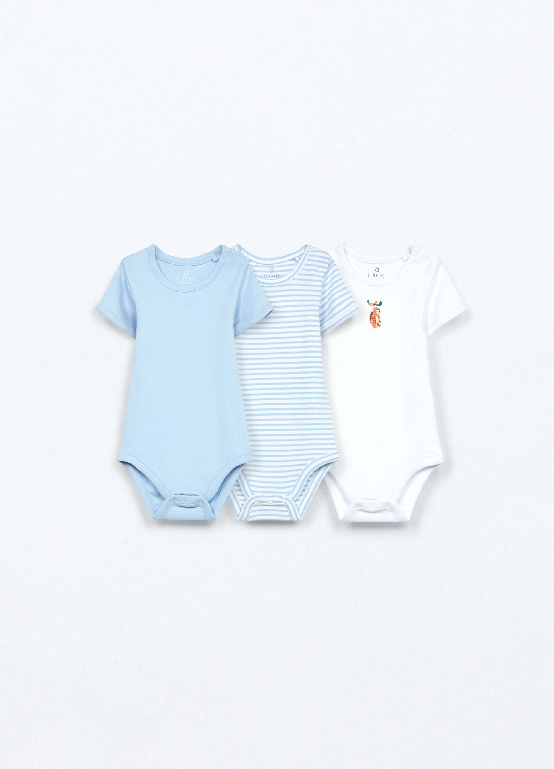 Pack 3 body in interlock di puro cotone neonato_0