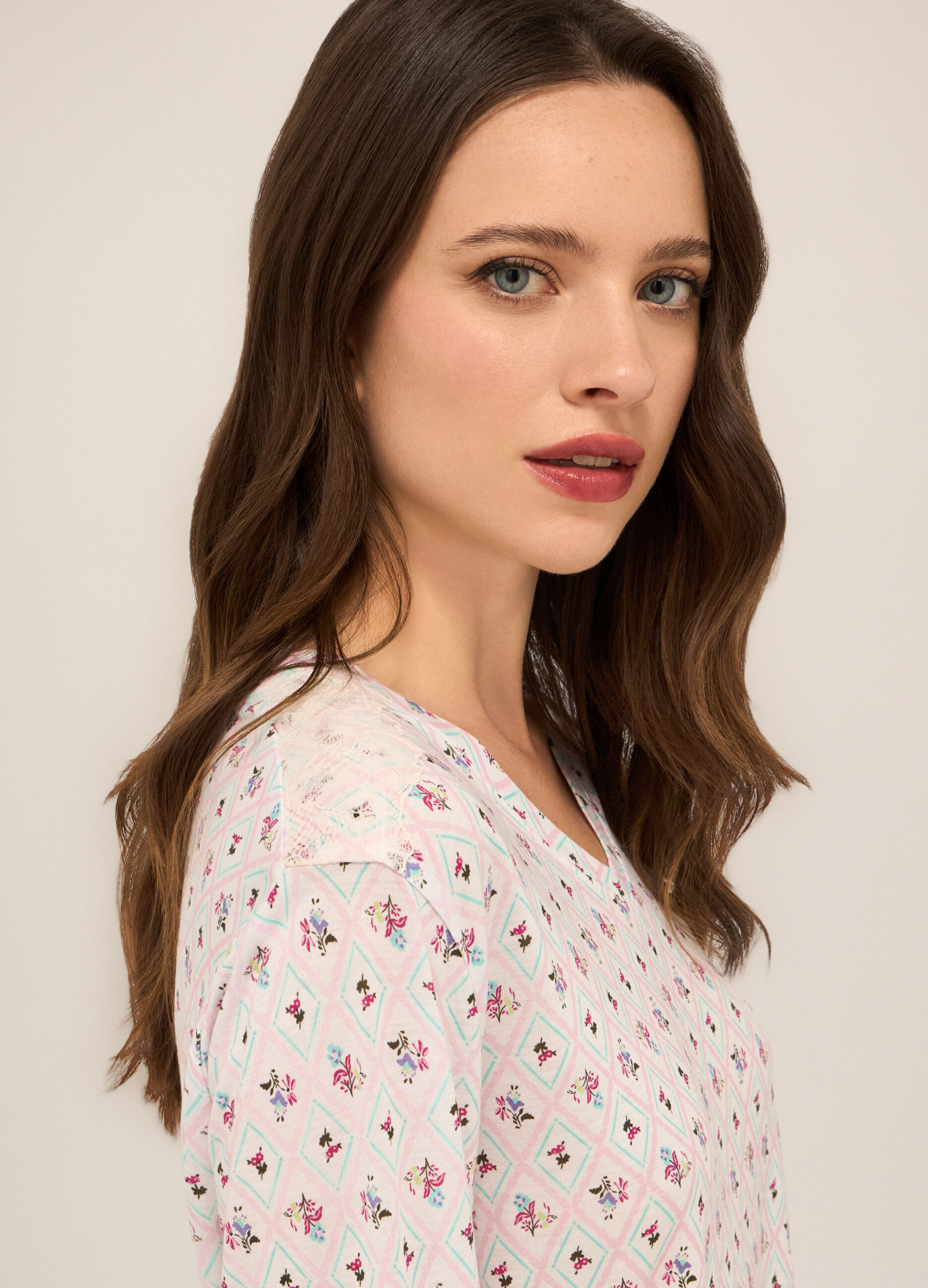 Set pigiama lungo in pura viscosa donna_2
