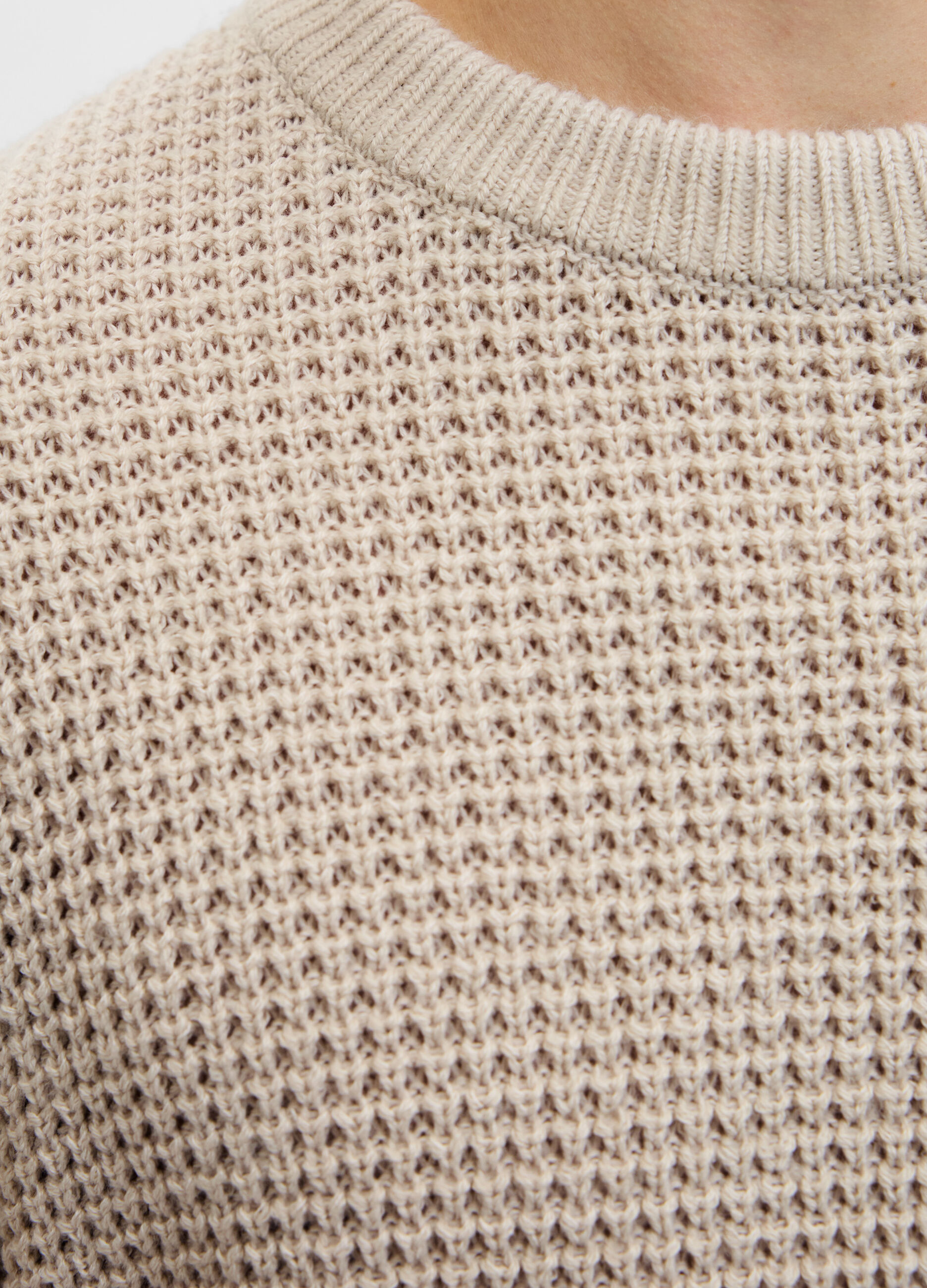 Maglione con lavorazione in rilievo uomo_4