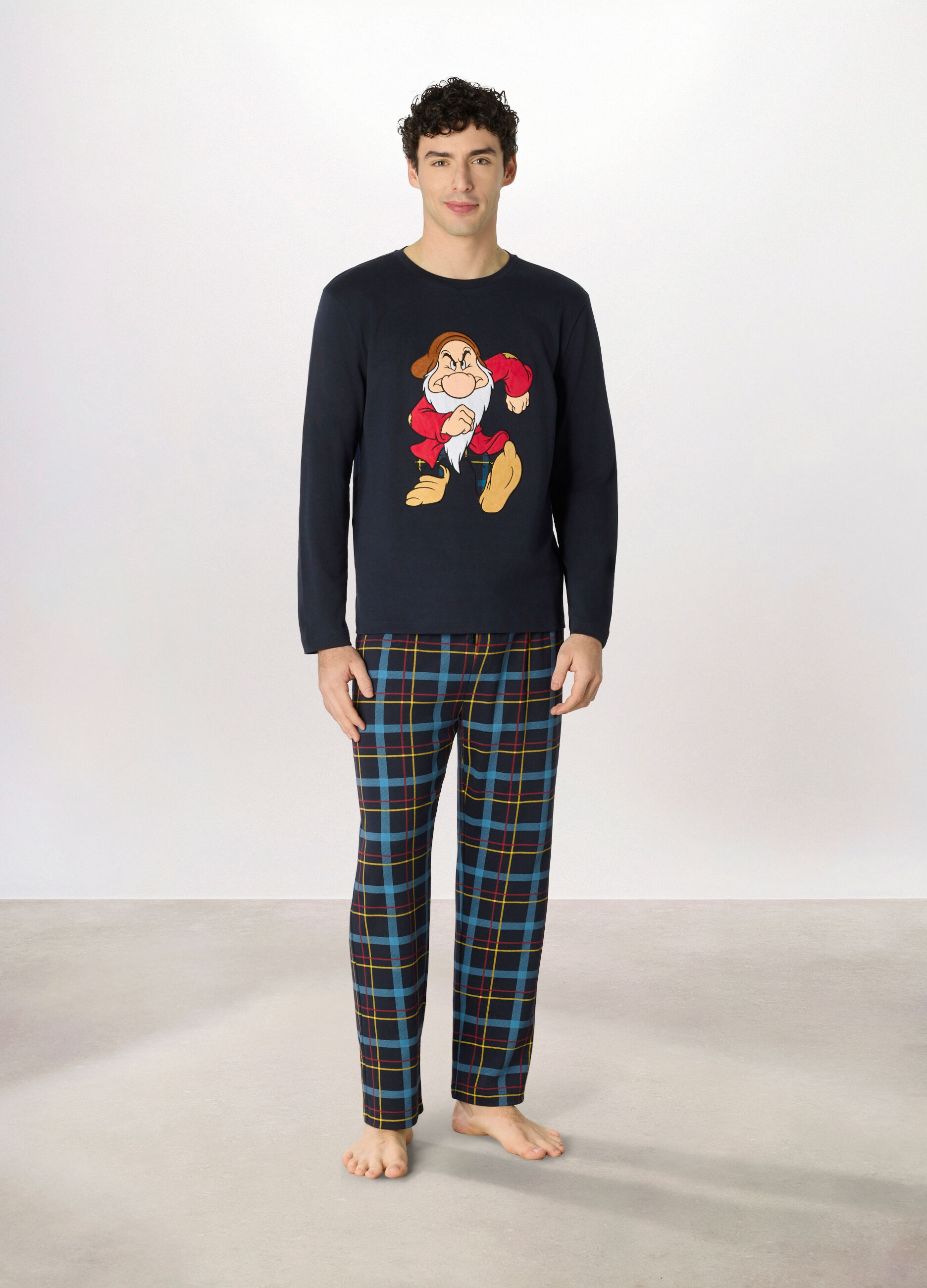 Pigiama lungo Brontolo in interlock di cotone uomo_0