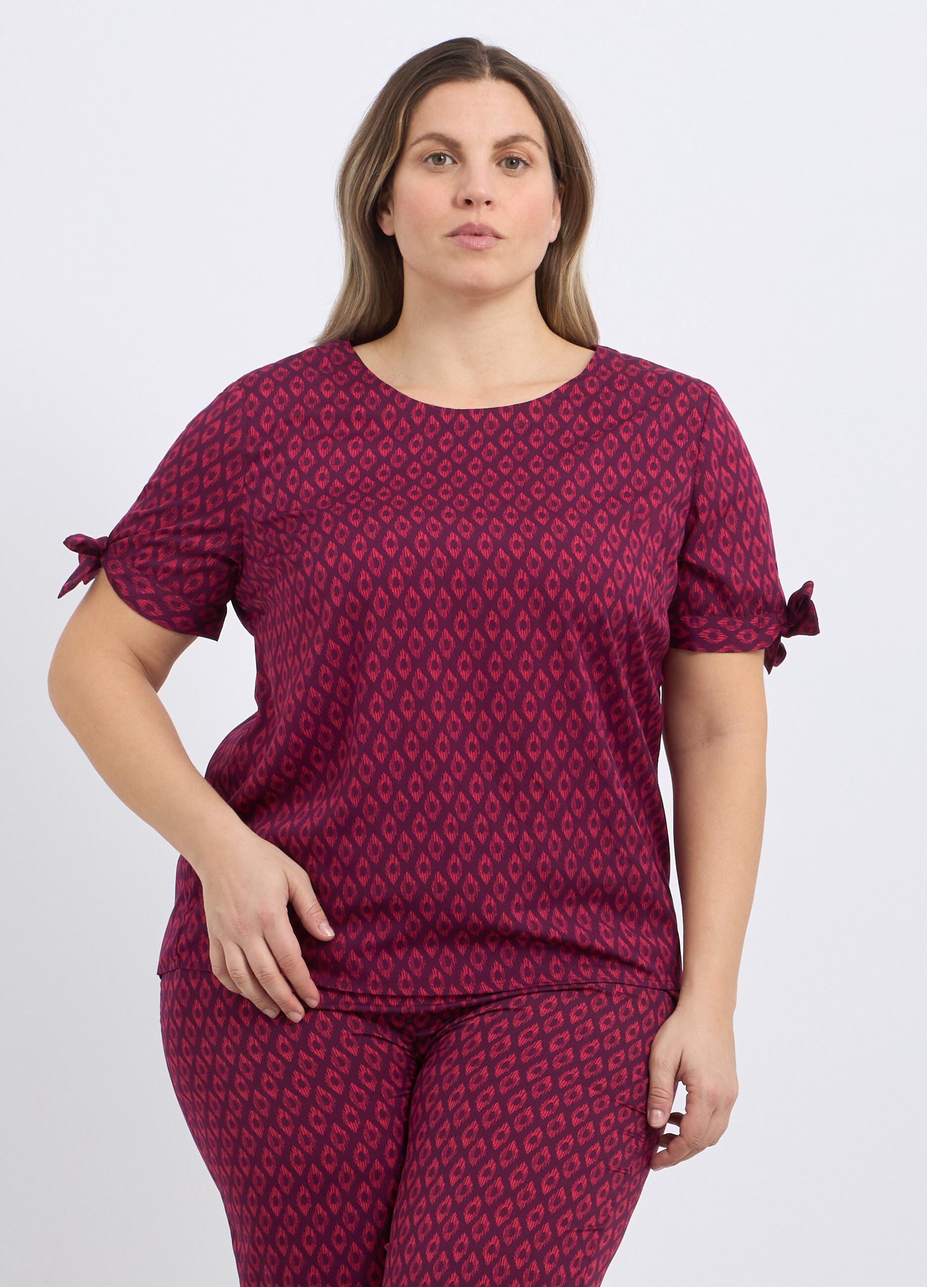 Blusa con stampa donna curvy_0