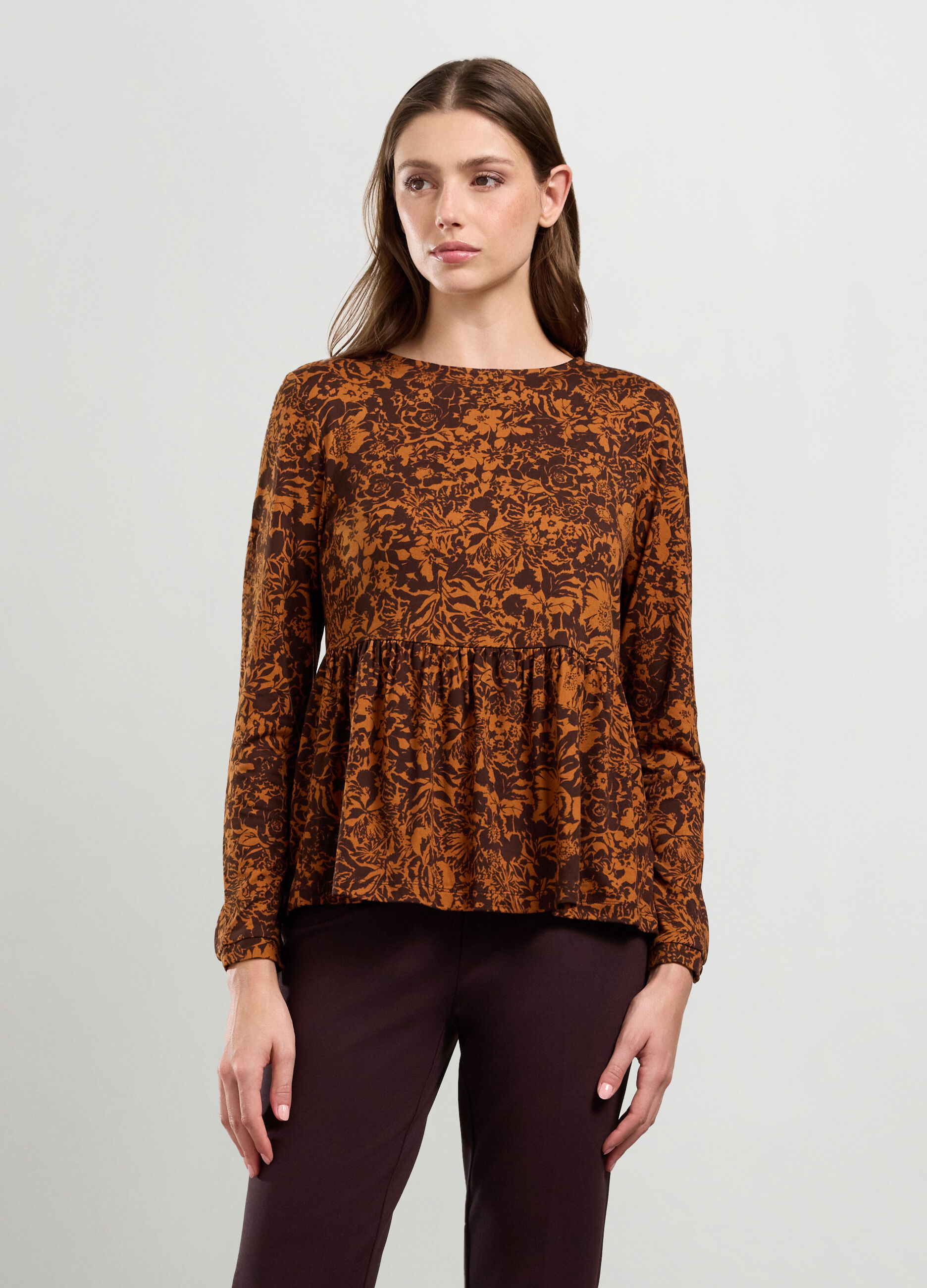 T-shirt in jersey con stampa donna_0