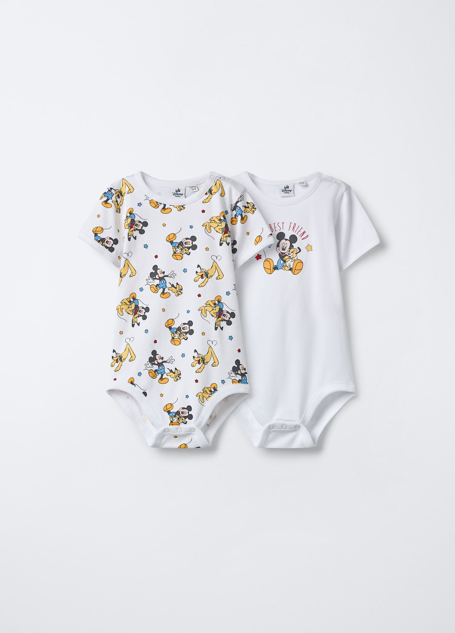 Pack 2 body Disney in interlock di puro cotone neonato_0