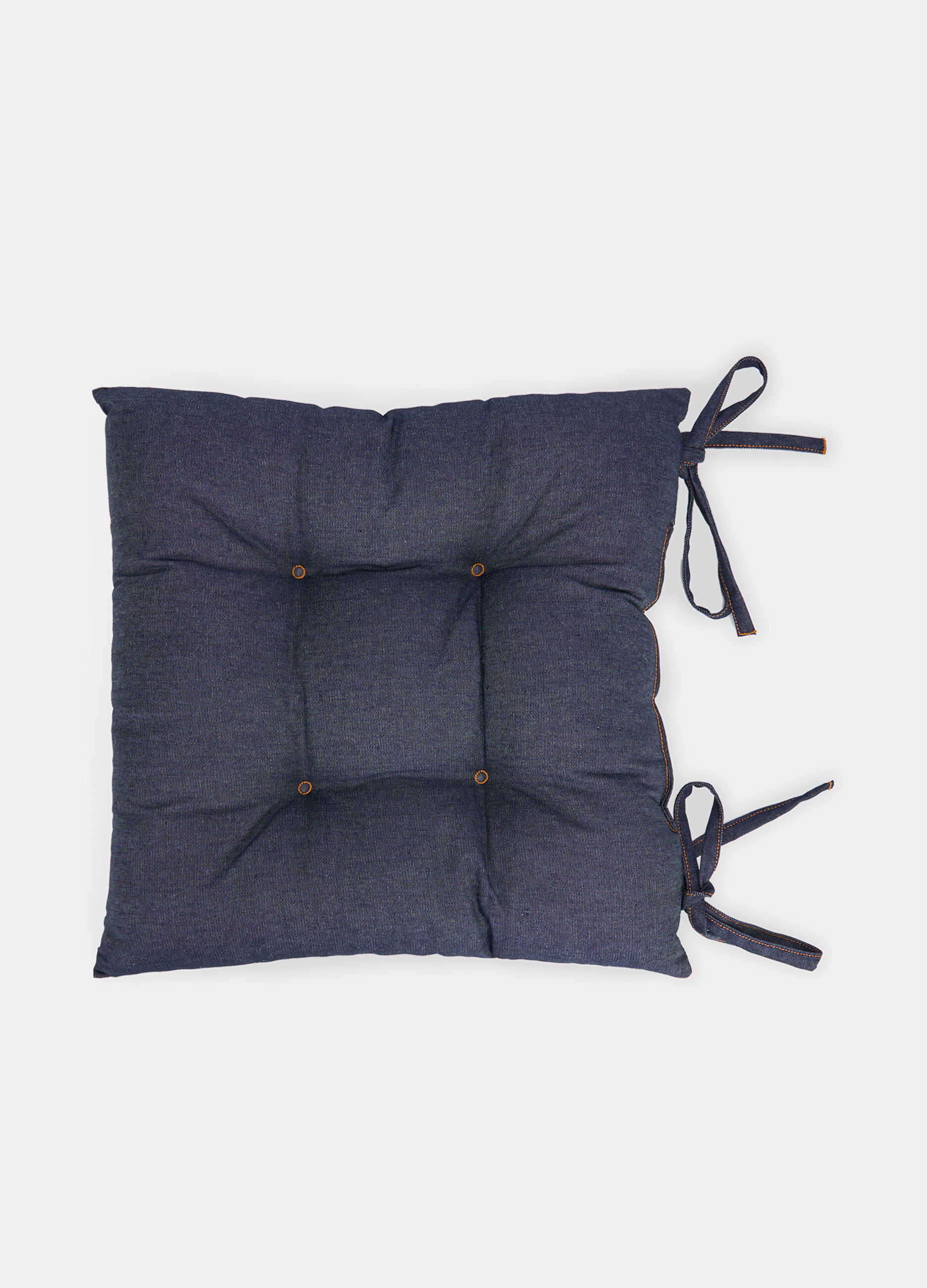 Cuscino coprisedia quadrato in puro cotone effetto denim_0
