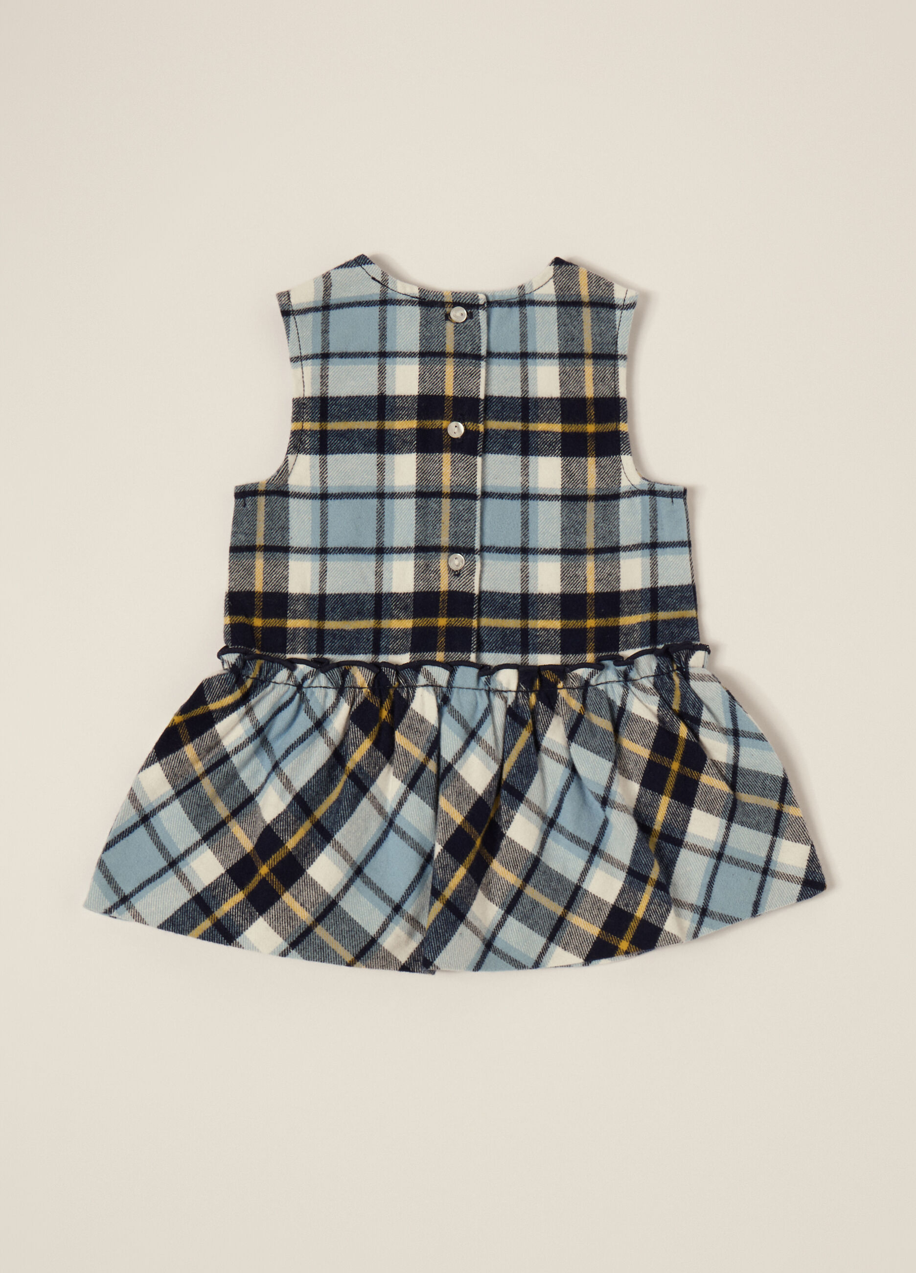 Abito azzurro in misto cotone_1