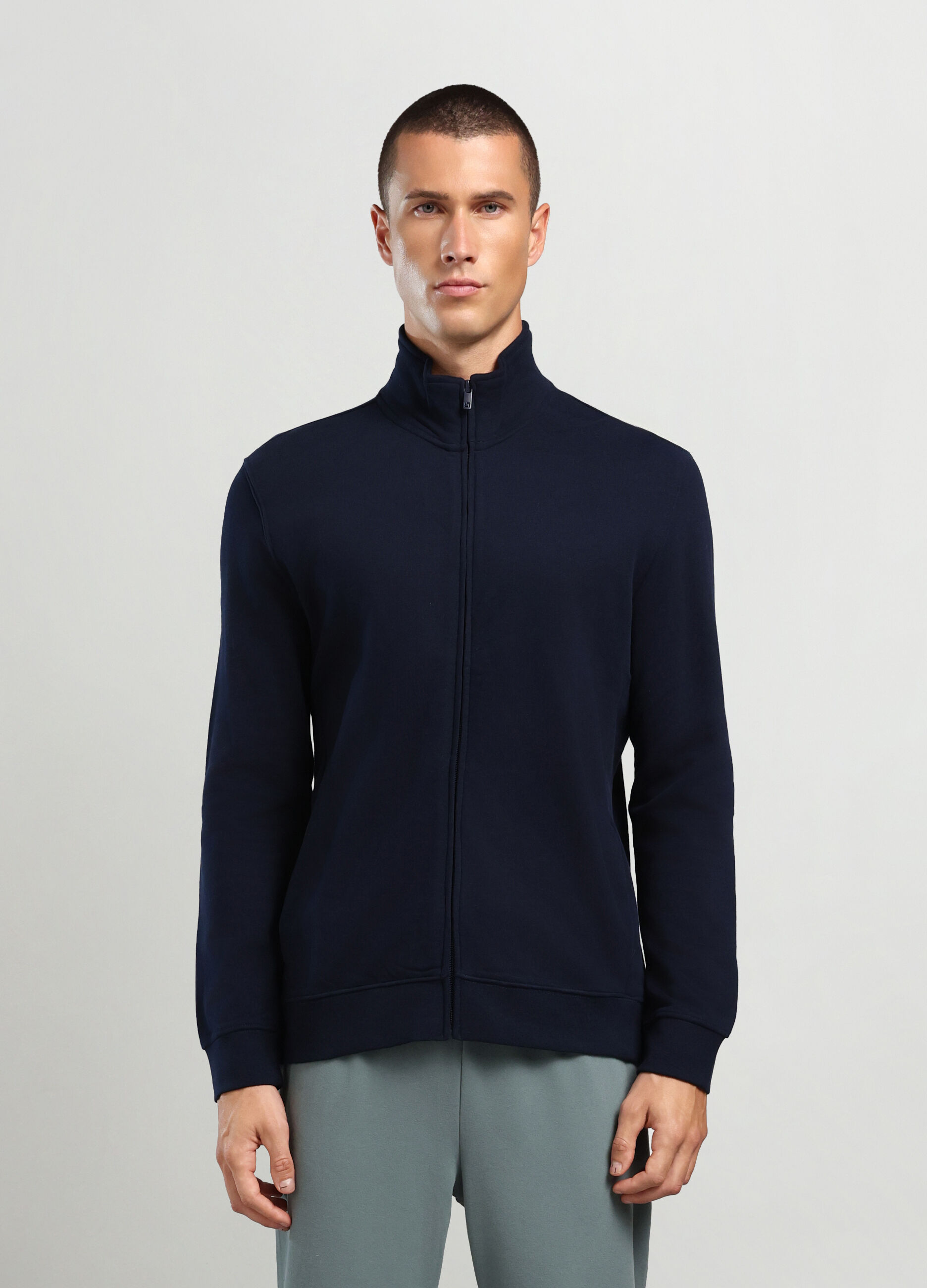 Felpa lupetto in puro cotone uomo_0