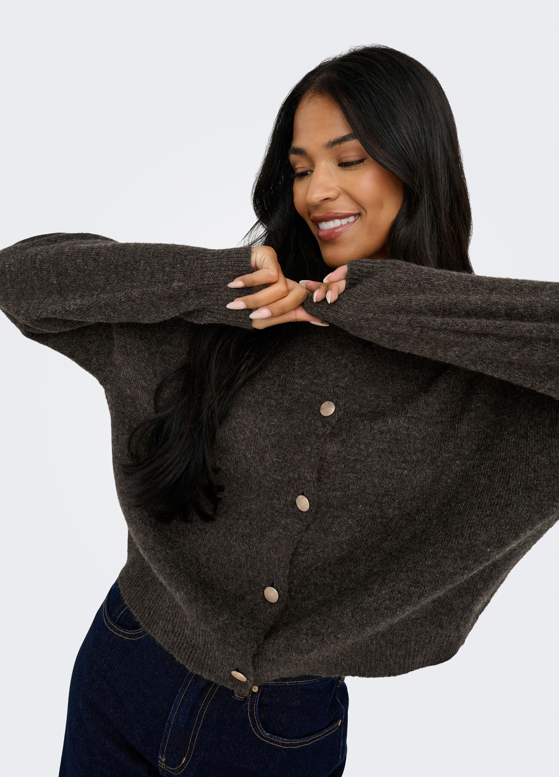 Cardigan m&eacute;lange donna_4