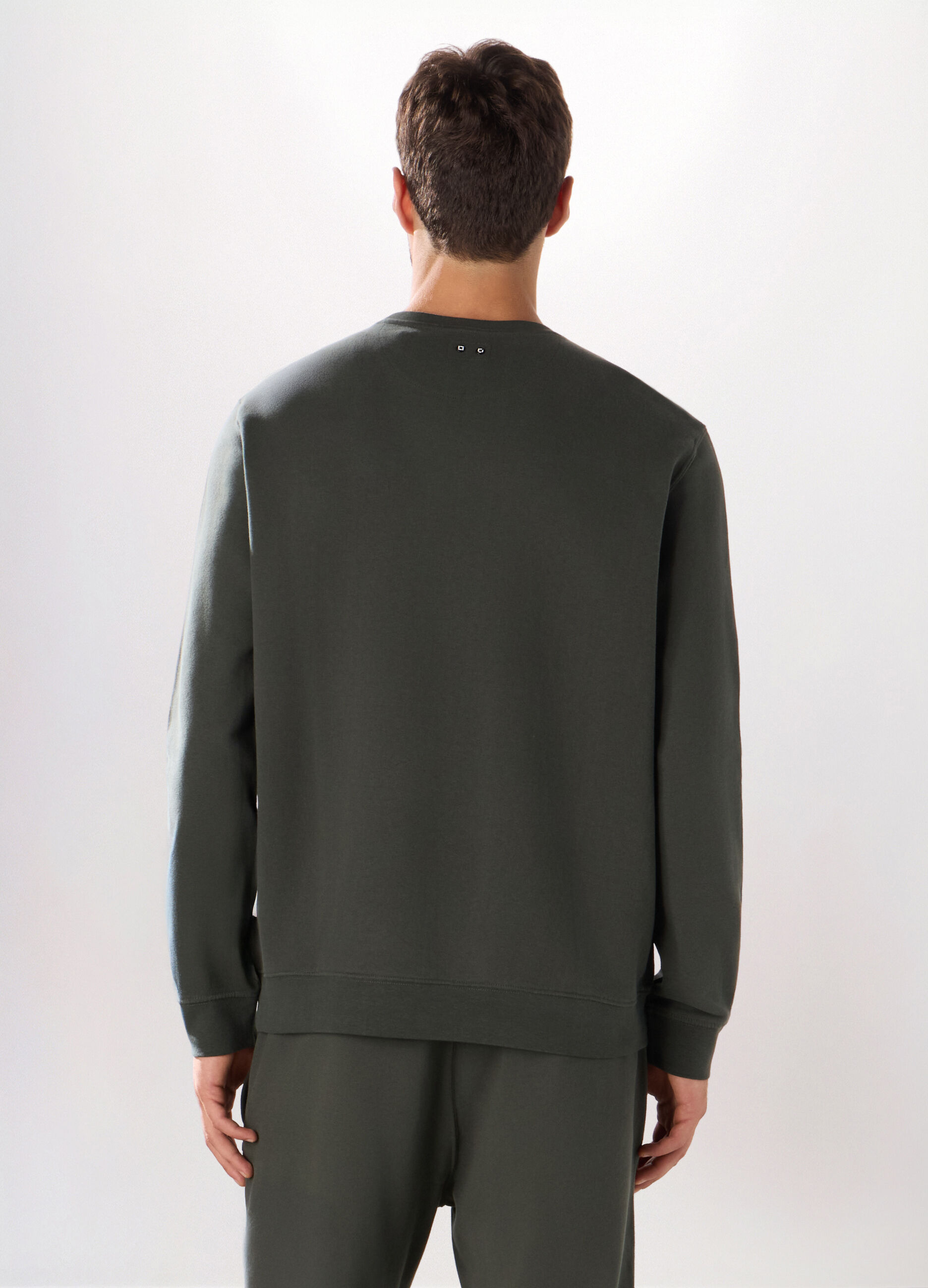 Felpa girocollo in puro cotone uomo_1