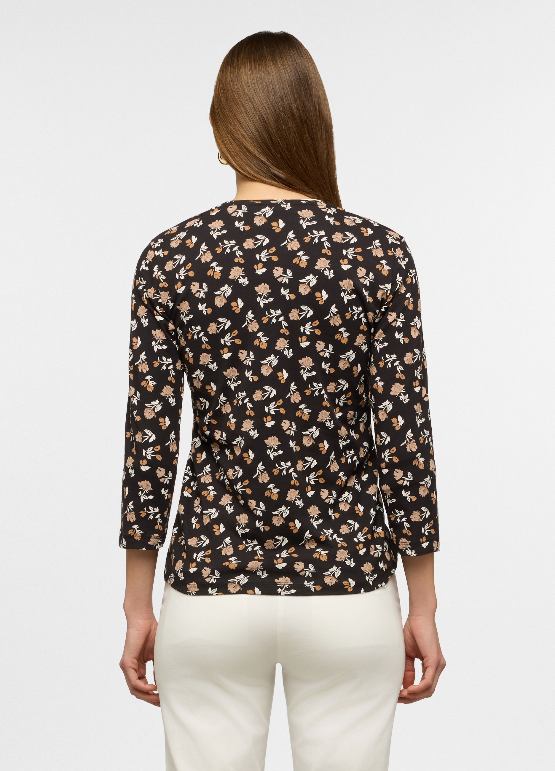 T-shirt girocollo stretch donna_1