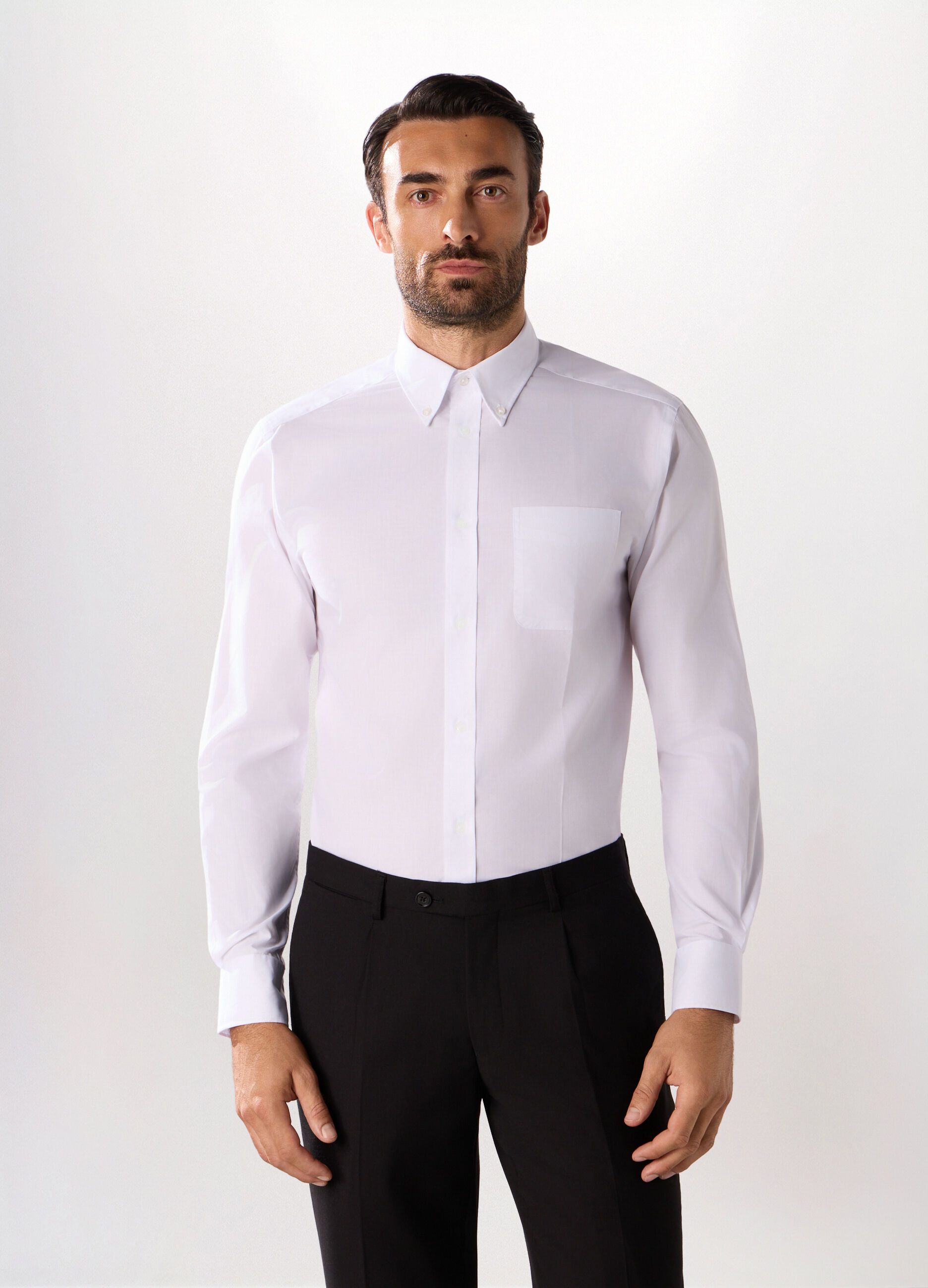 Camicia slim fit in cotone stretch uomo