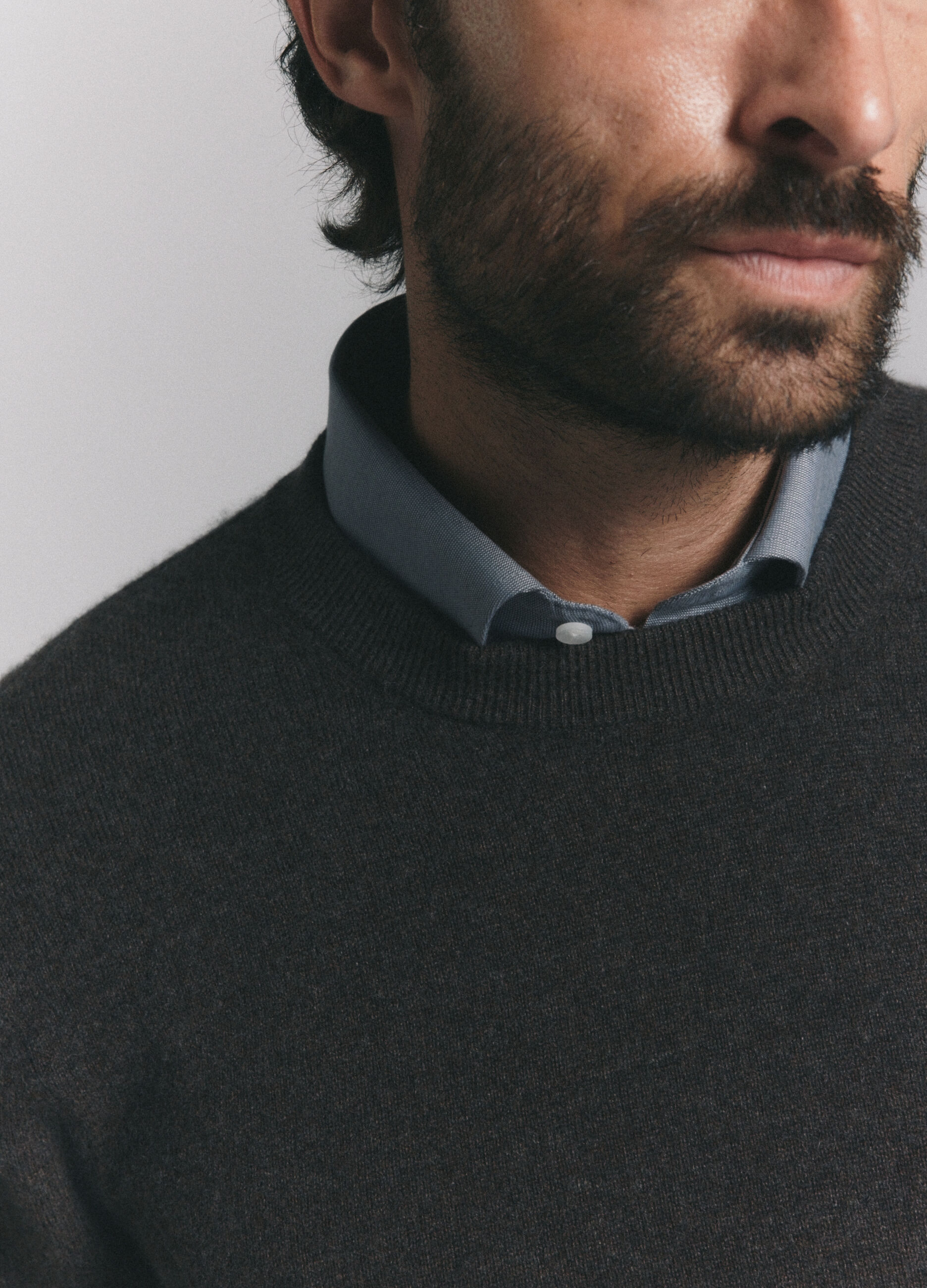 Maglione girocollo in cashmere uomo