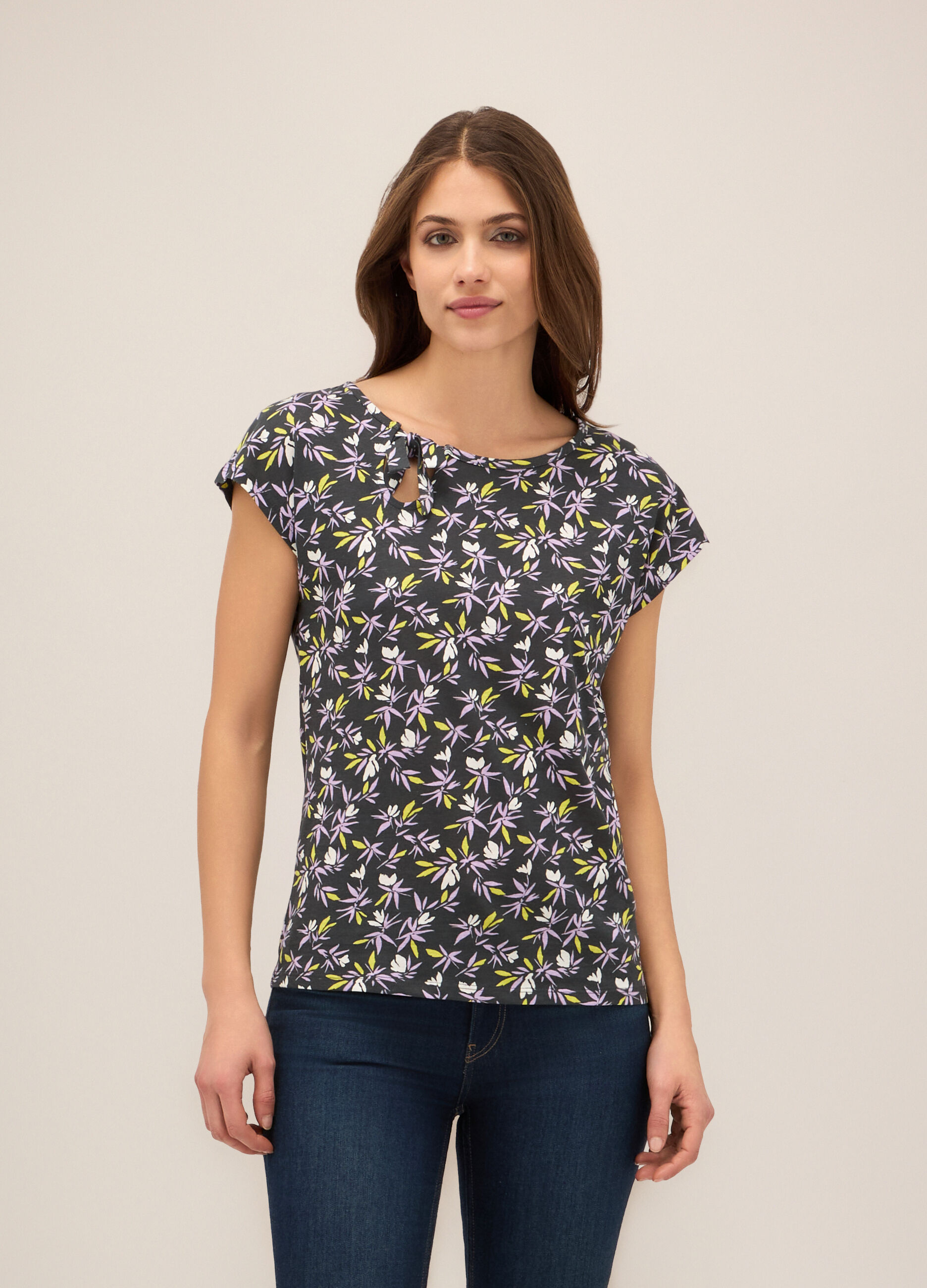 T-shirt in puro cotone donna_0