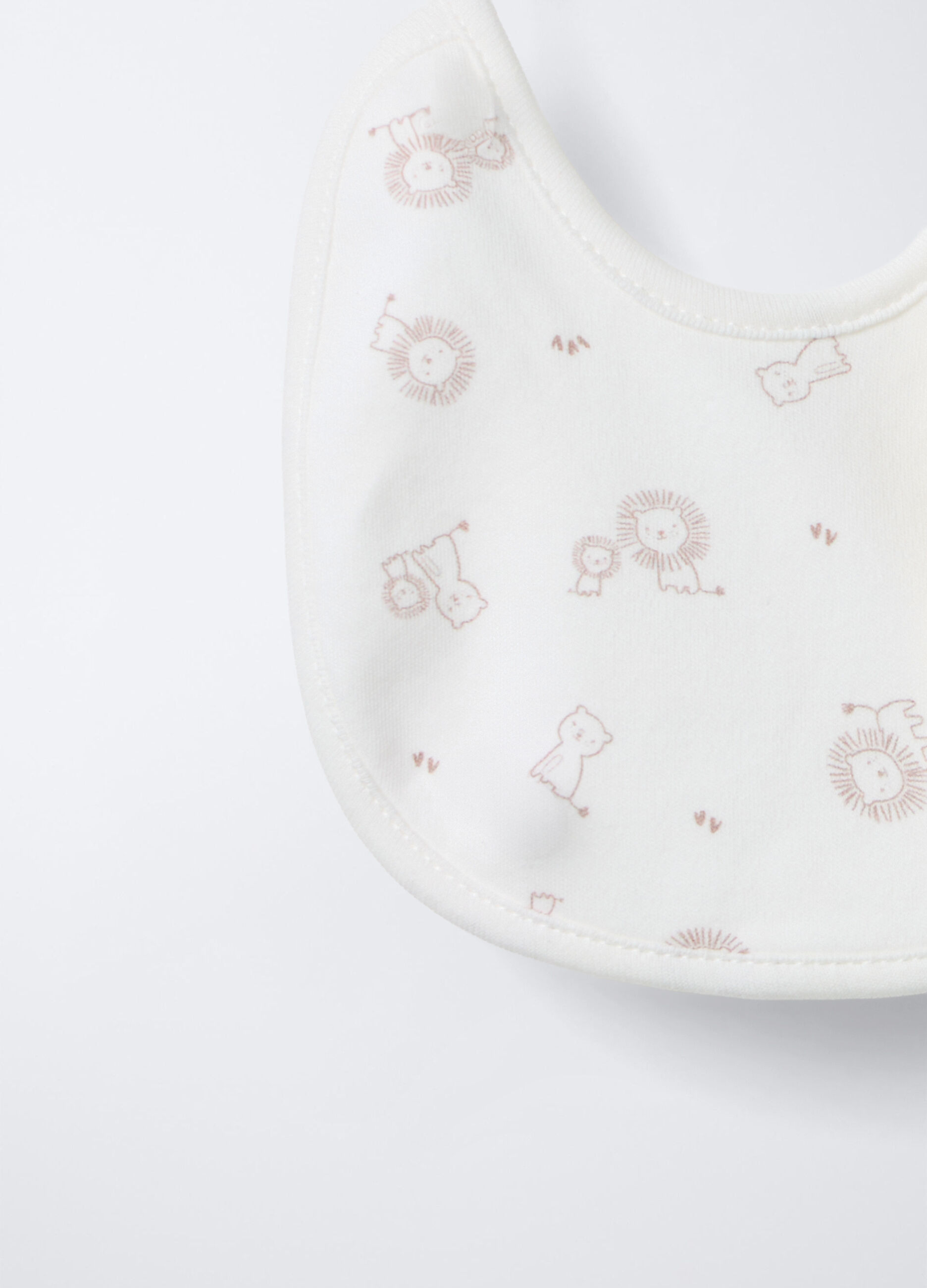 Pack 2 bavaglini in interlock di puro cotone neonata
