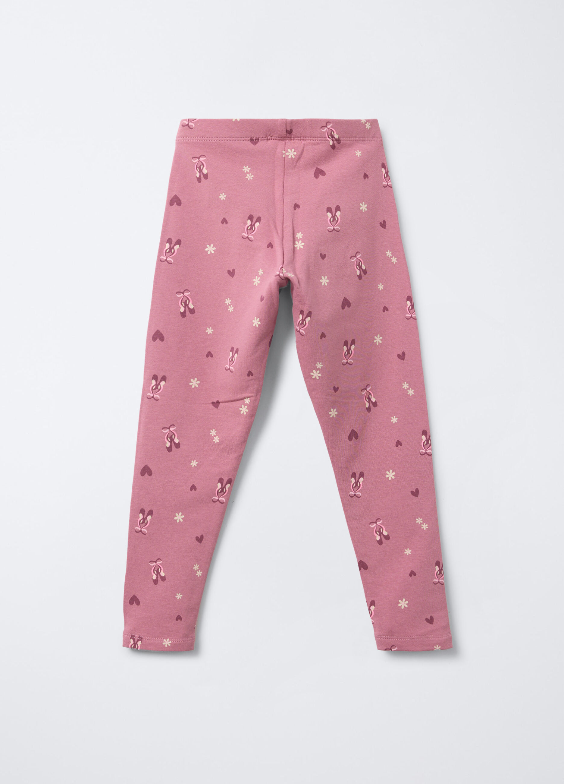 Leggings in cotone garzato stretch Fit regular bambina_1