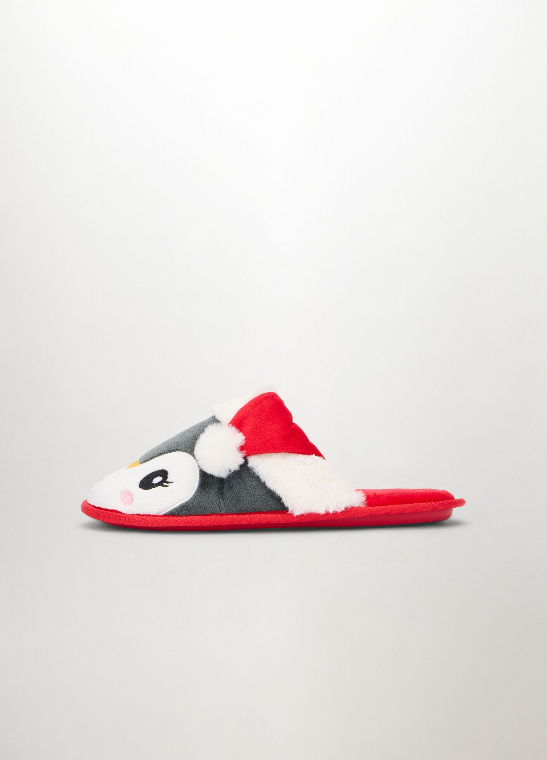 Pantofole natalizie con pon pon donna_0