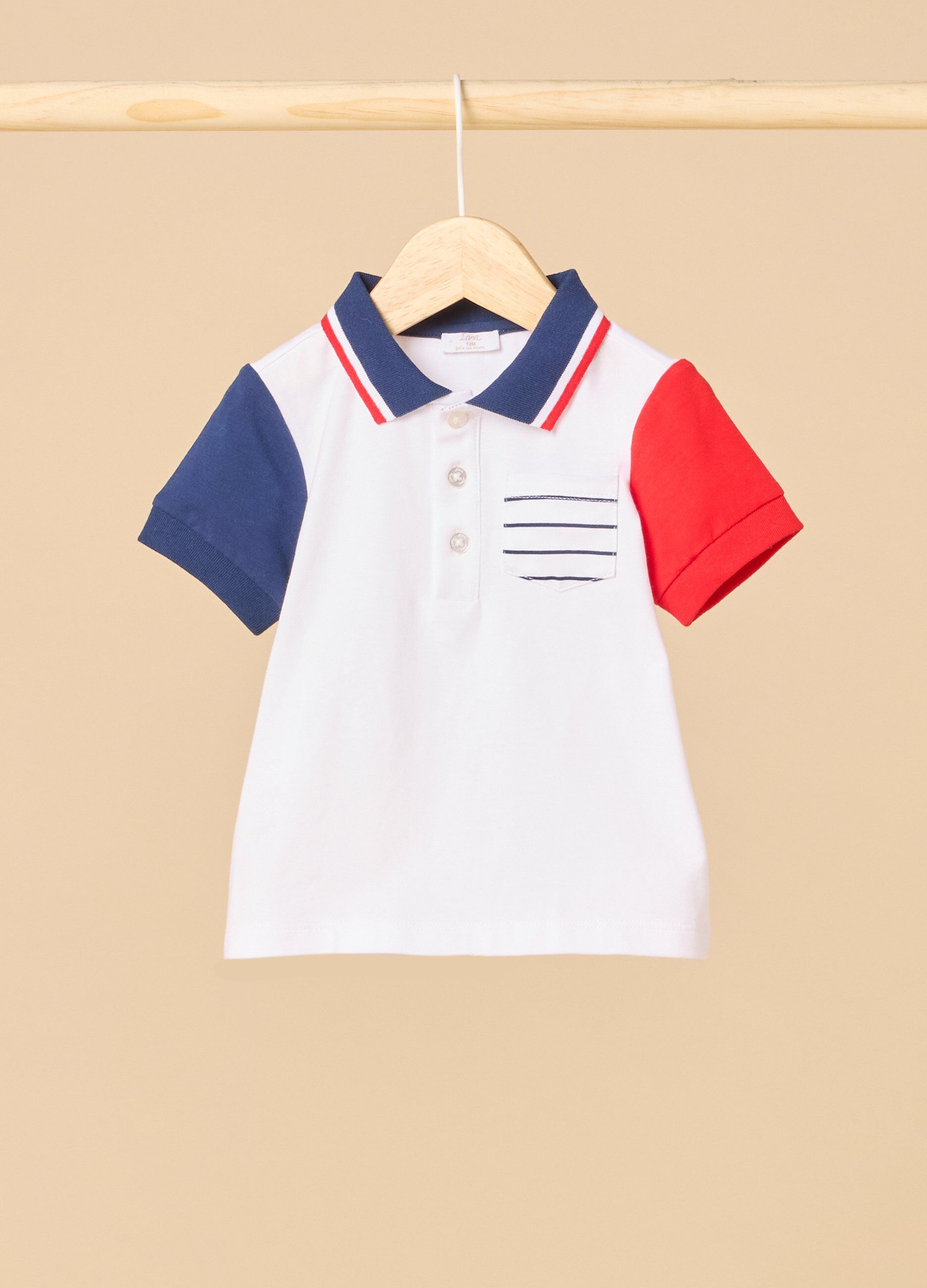 Polo IANA in puro cotone Piquet neonato_0