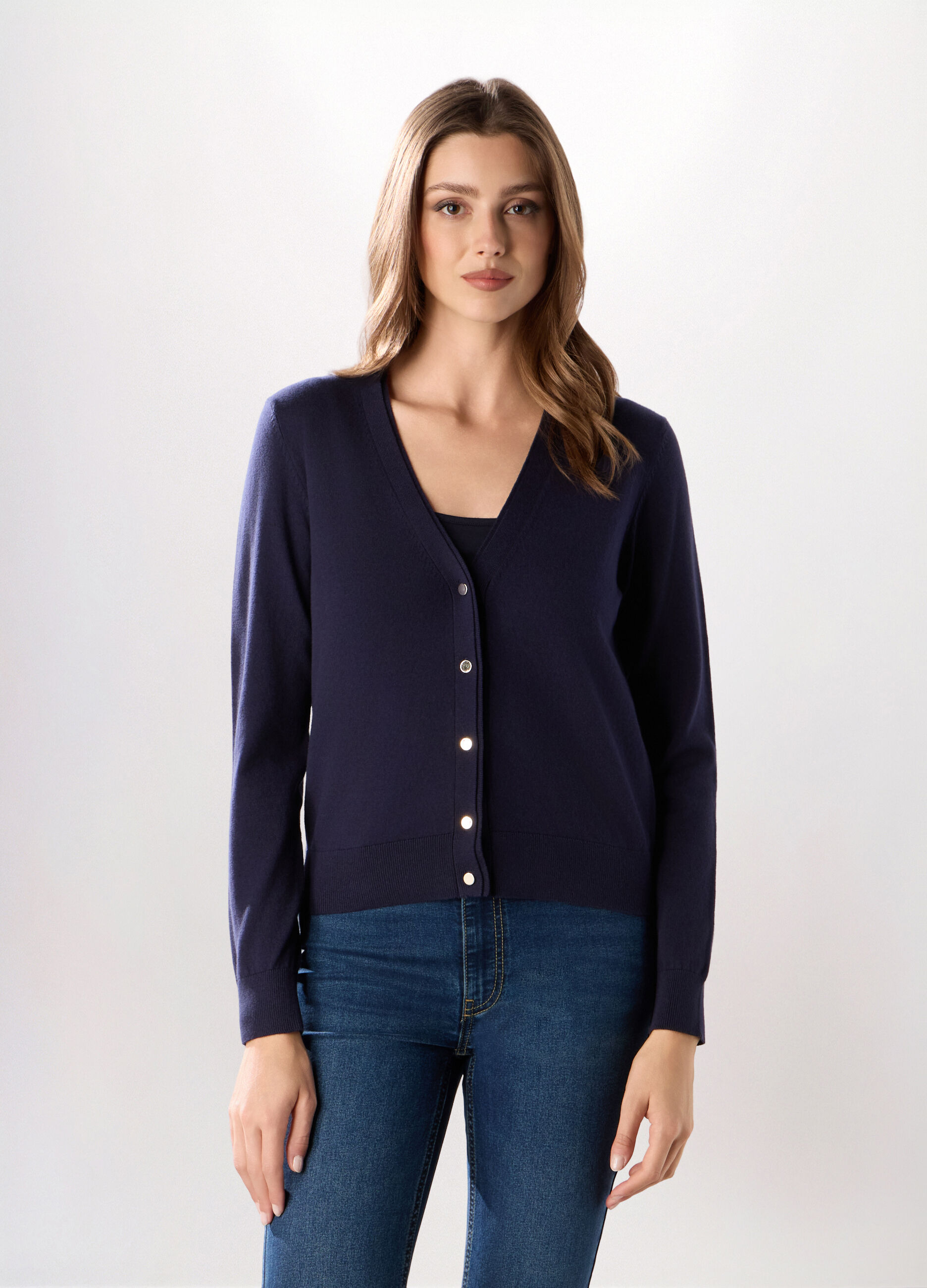 Cardigan in misto cotone donna_0